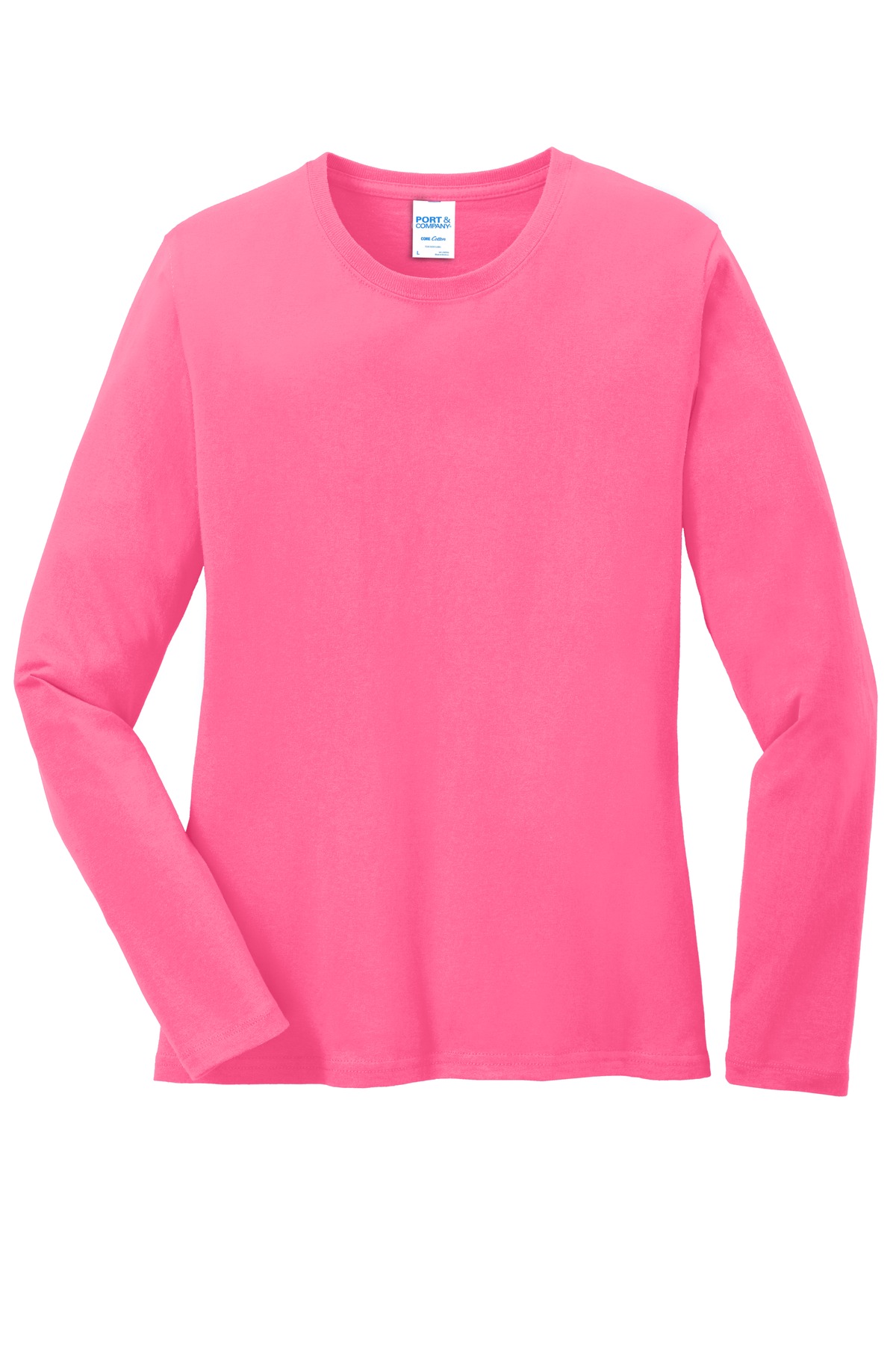 Port & Co Women's Long Sleeve Core Cotton Tee. LPC54LS 43