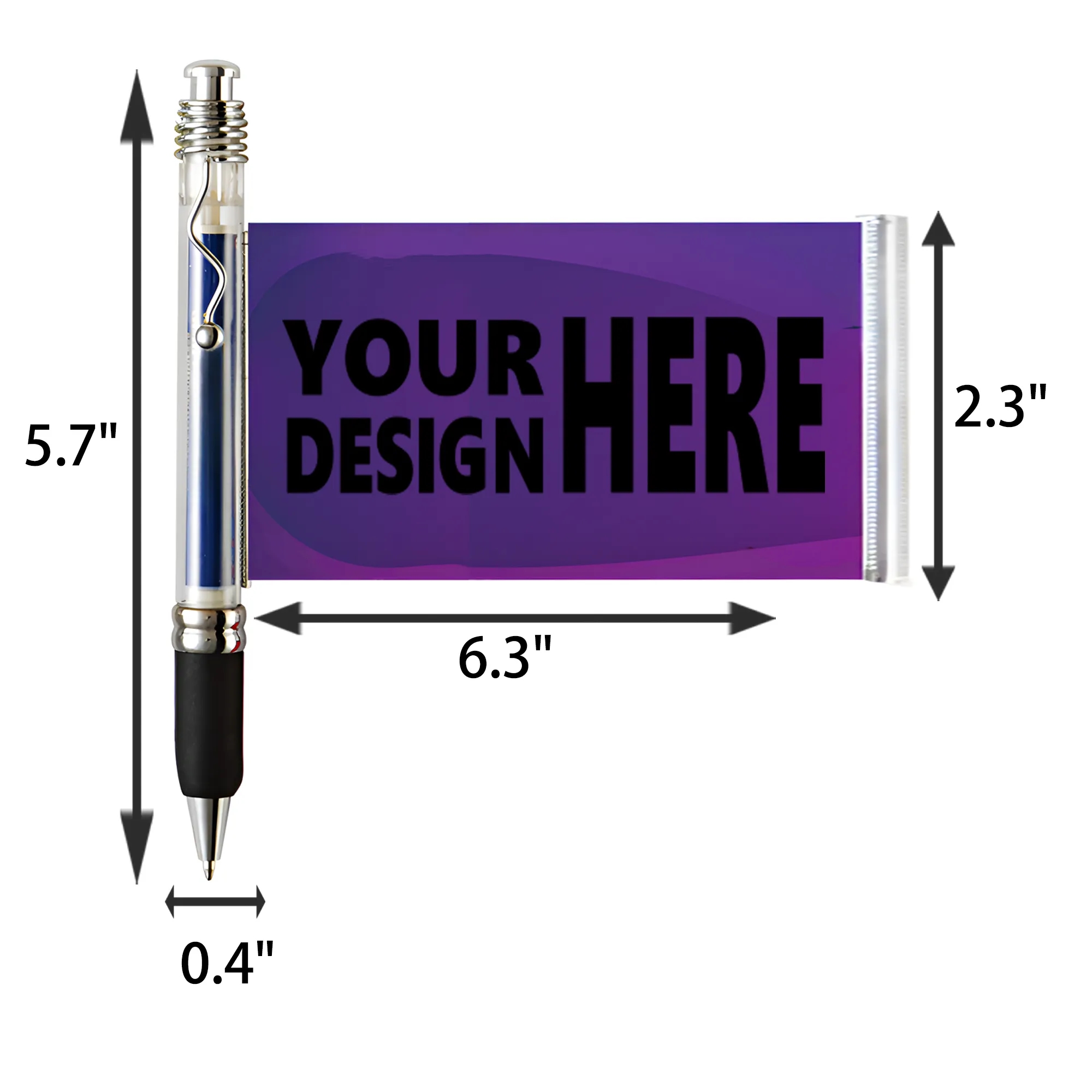 Push Button Banner Pen