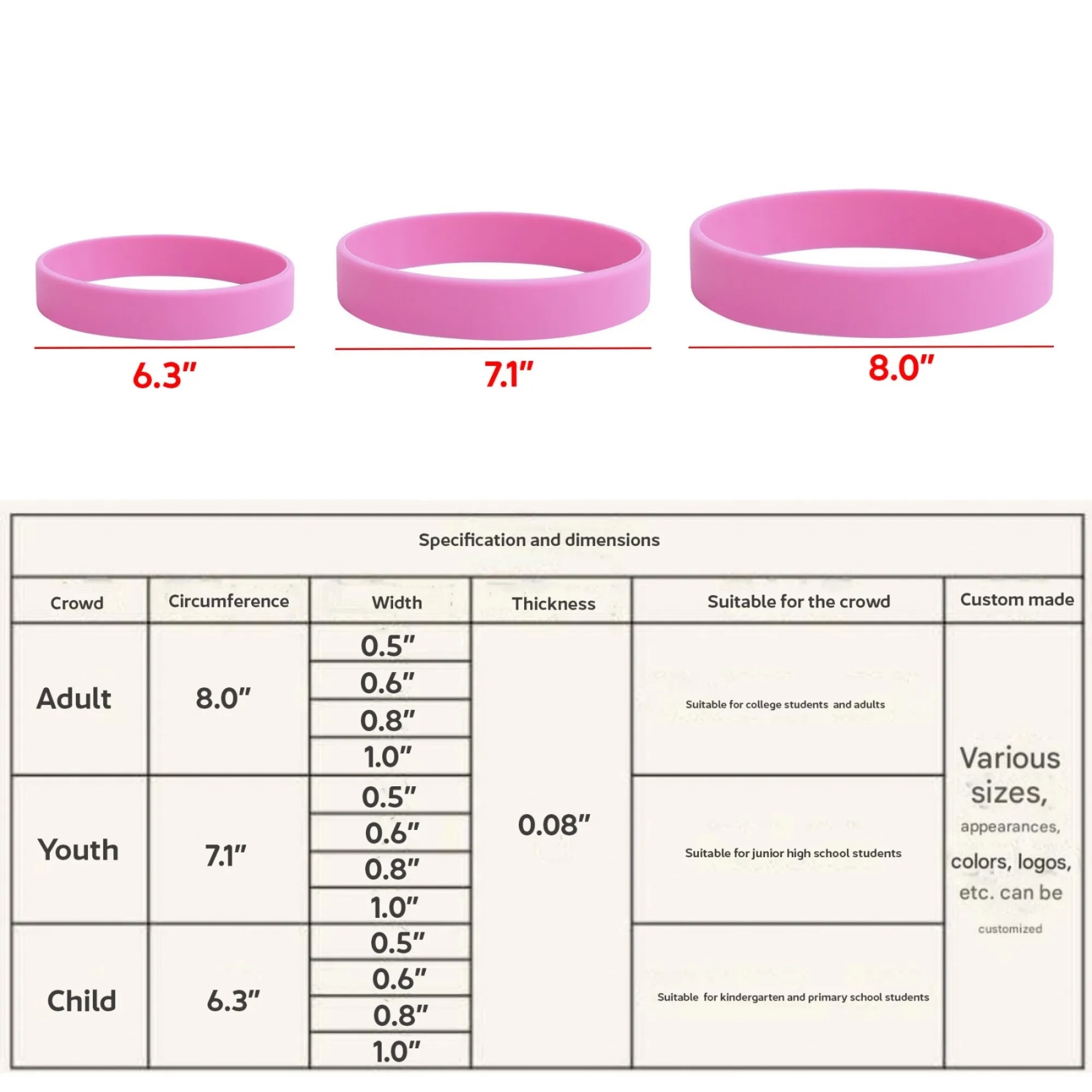 Solid Color Silicone Sports Wristband 5