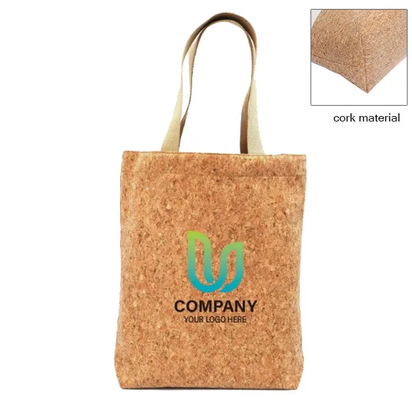 Cork Tote Bag With Cotton Web Rope, custom tote bag with logo imprint 2