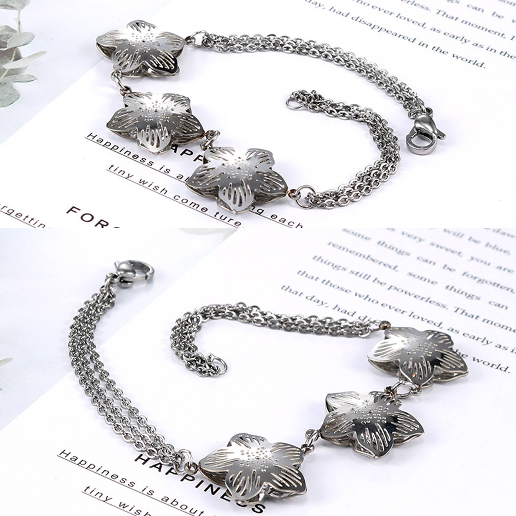 Alloy Snowflake titanium bracelet 5