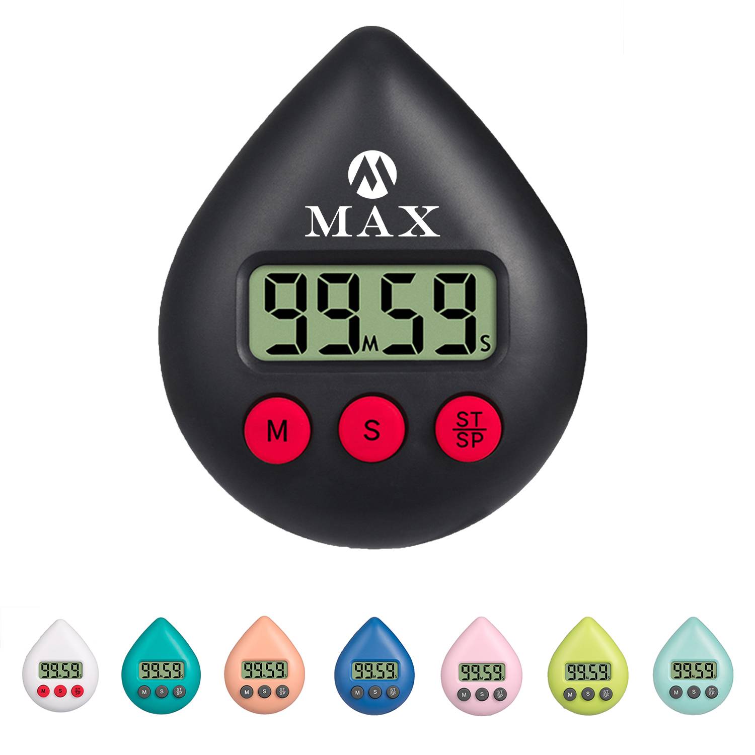 Teardrop-shaped electronic timer