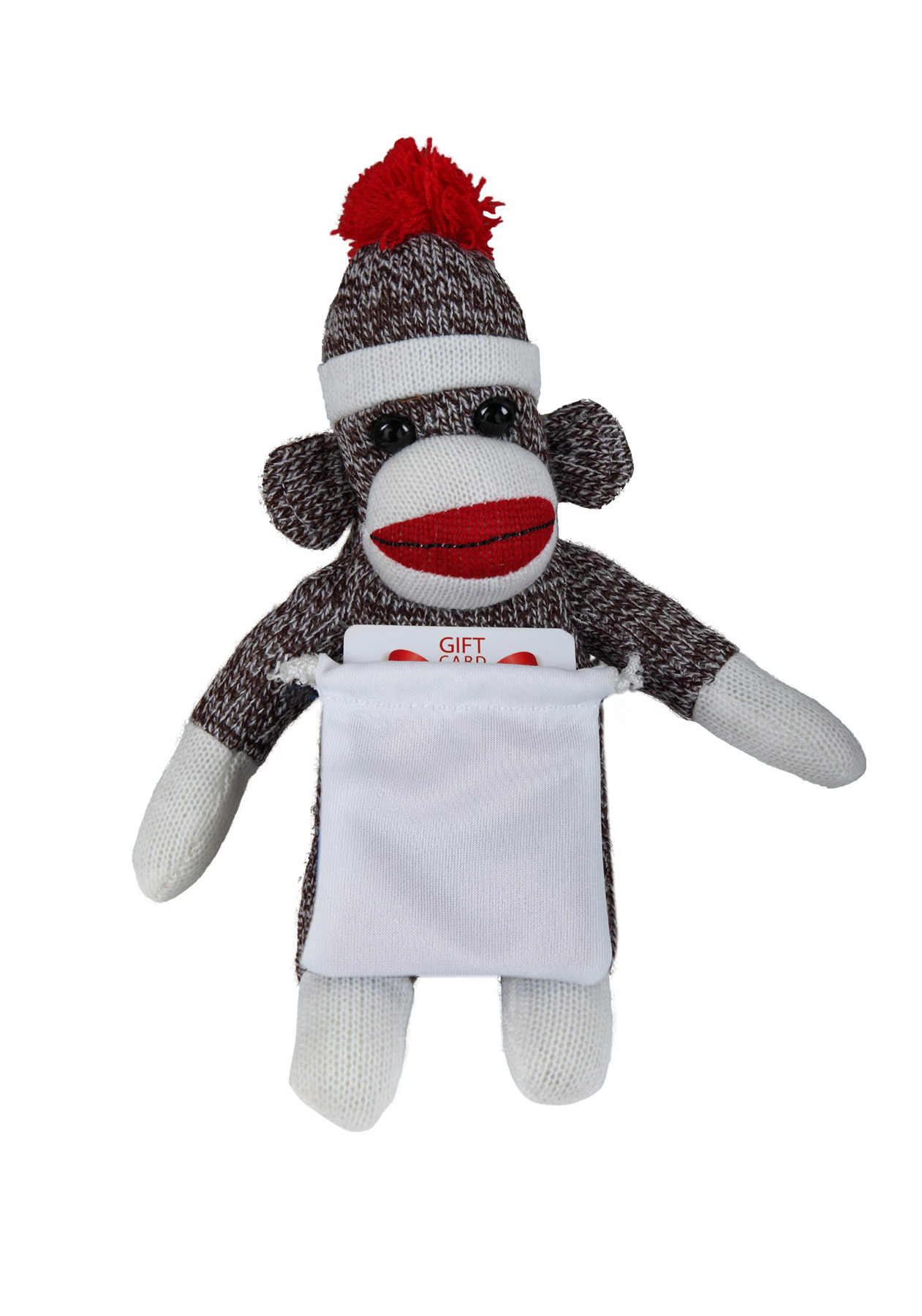soft plush Original Sock Monkey with gift card sack 2