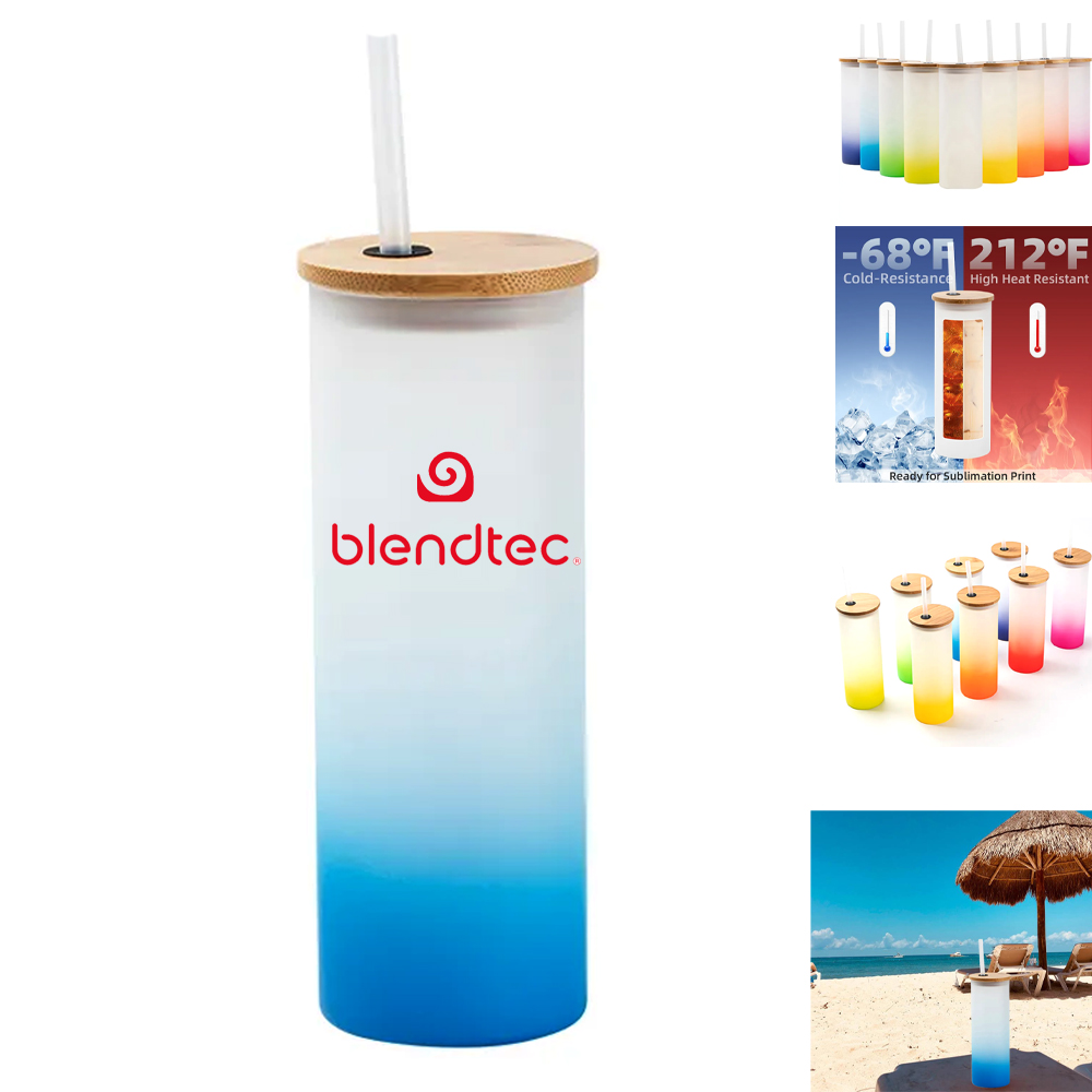 Sublimation-Ready Ombre Bamboo Slim Tumbler 1