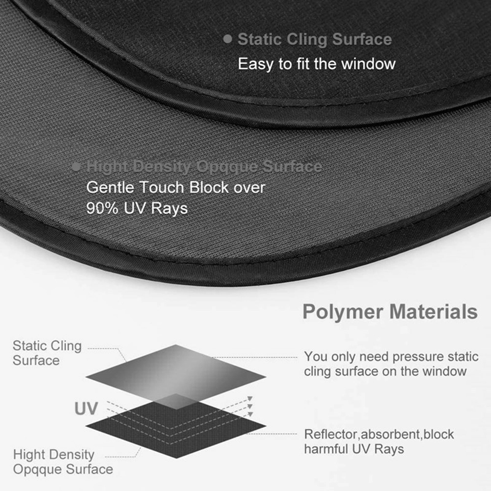 Static Side Automotive Window Sunshades 2 Pack 7