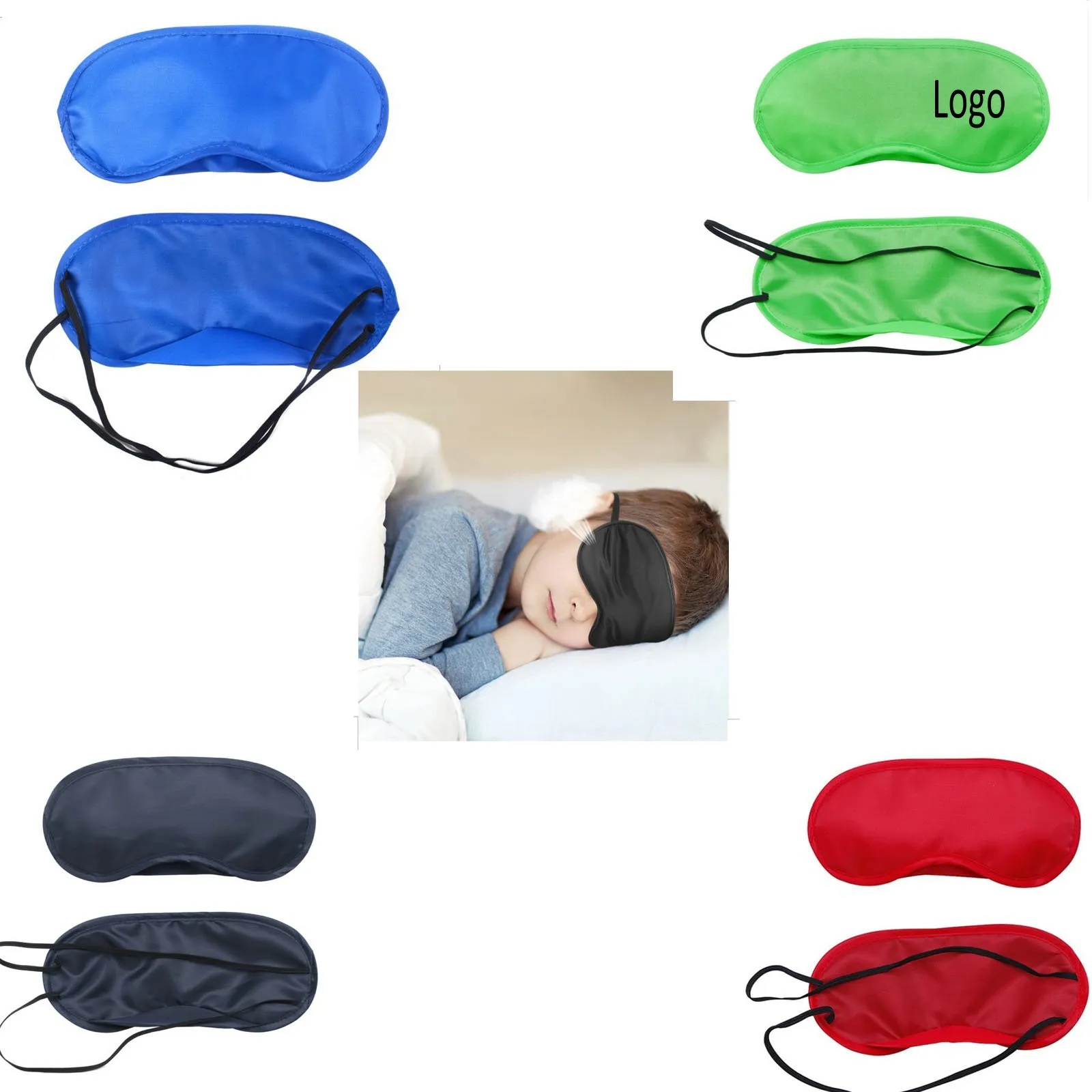 Lightweight Blindfold Eye Sleep Mask With Nose Pad and Elast 2