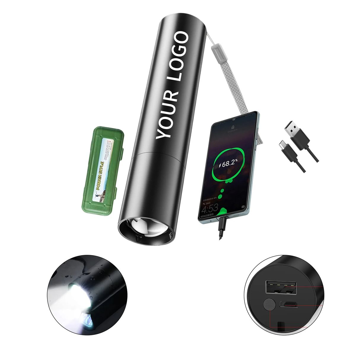 2 In 1 Flashlight and Charger for Outdoor Travel 3