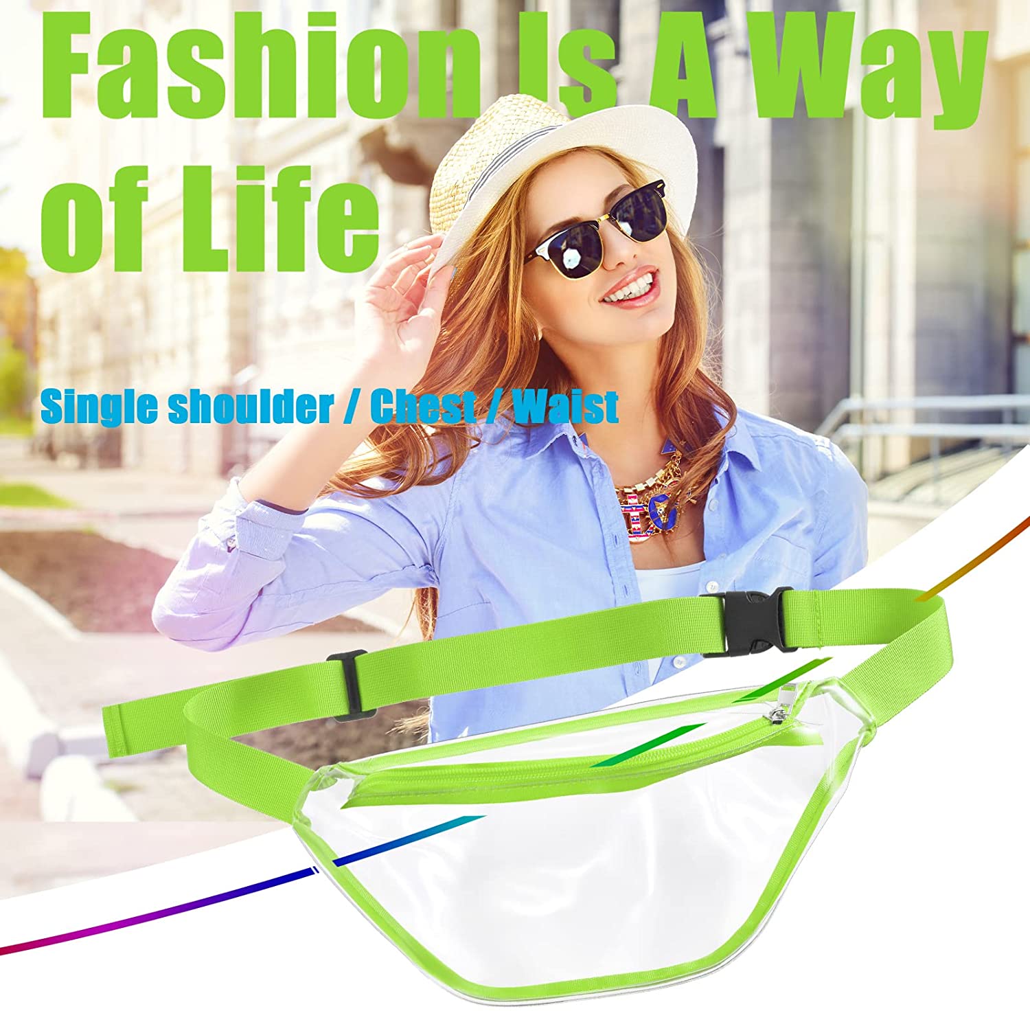 See Through PVC Belt Waist Bag Fanny Pack 2