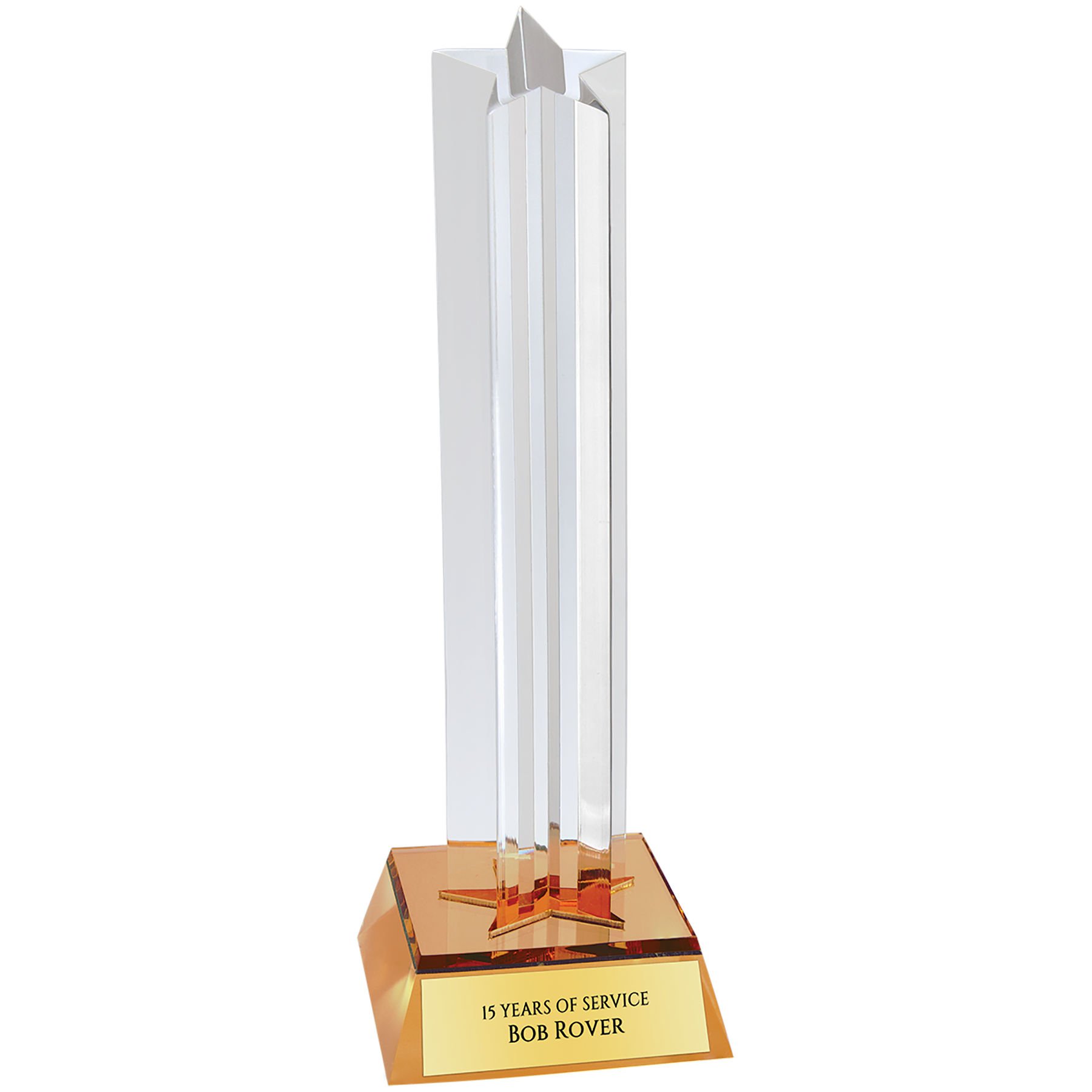8.5" Gold Star Column Acrylic Award