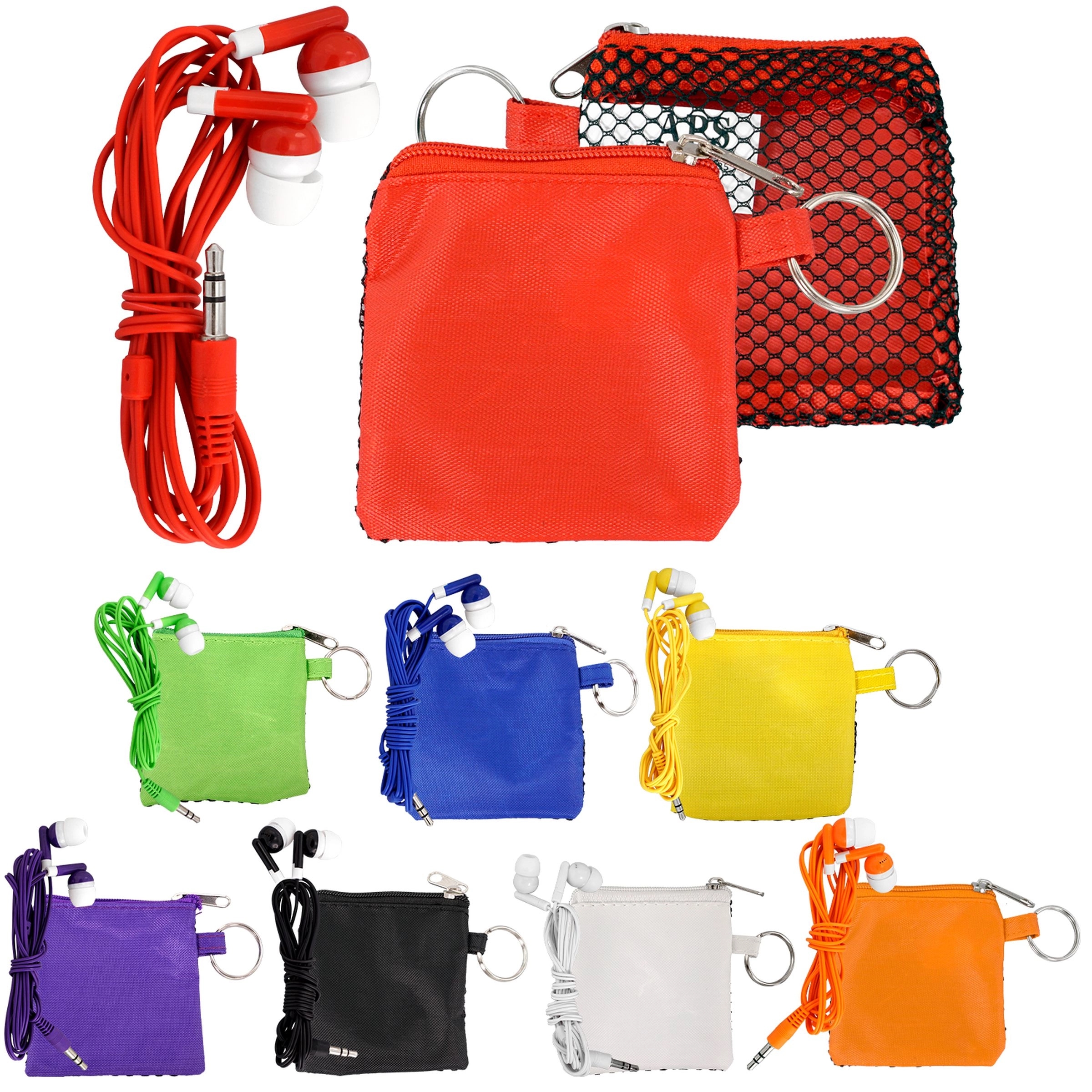 SPORTY POUCH & COLORFUL EAR BUDS 3