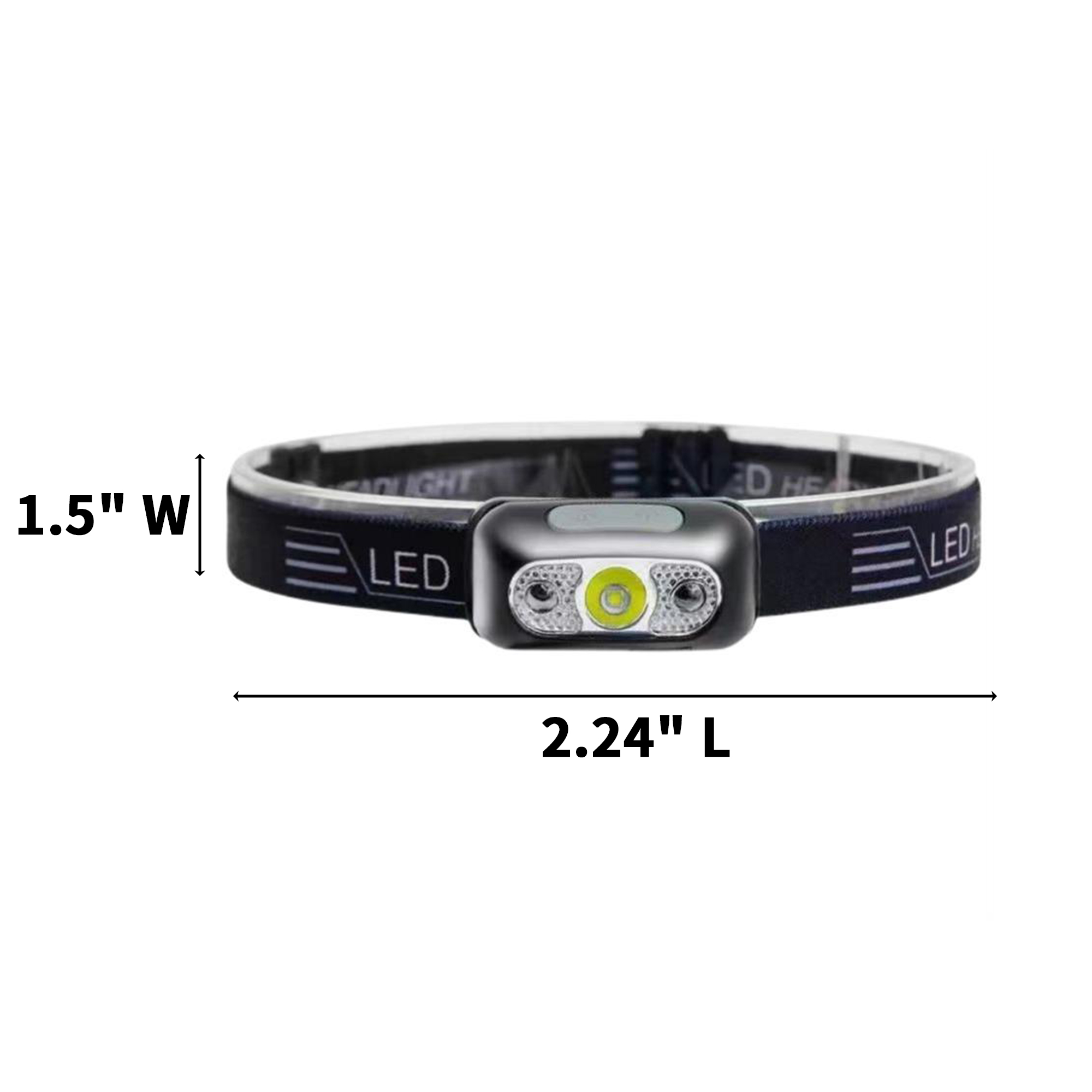 Full Color Headlamp 2.24" x 1.5" Adjustable Strap 1