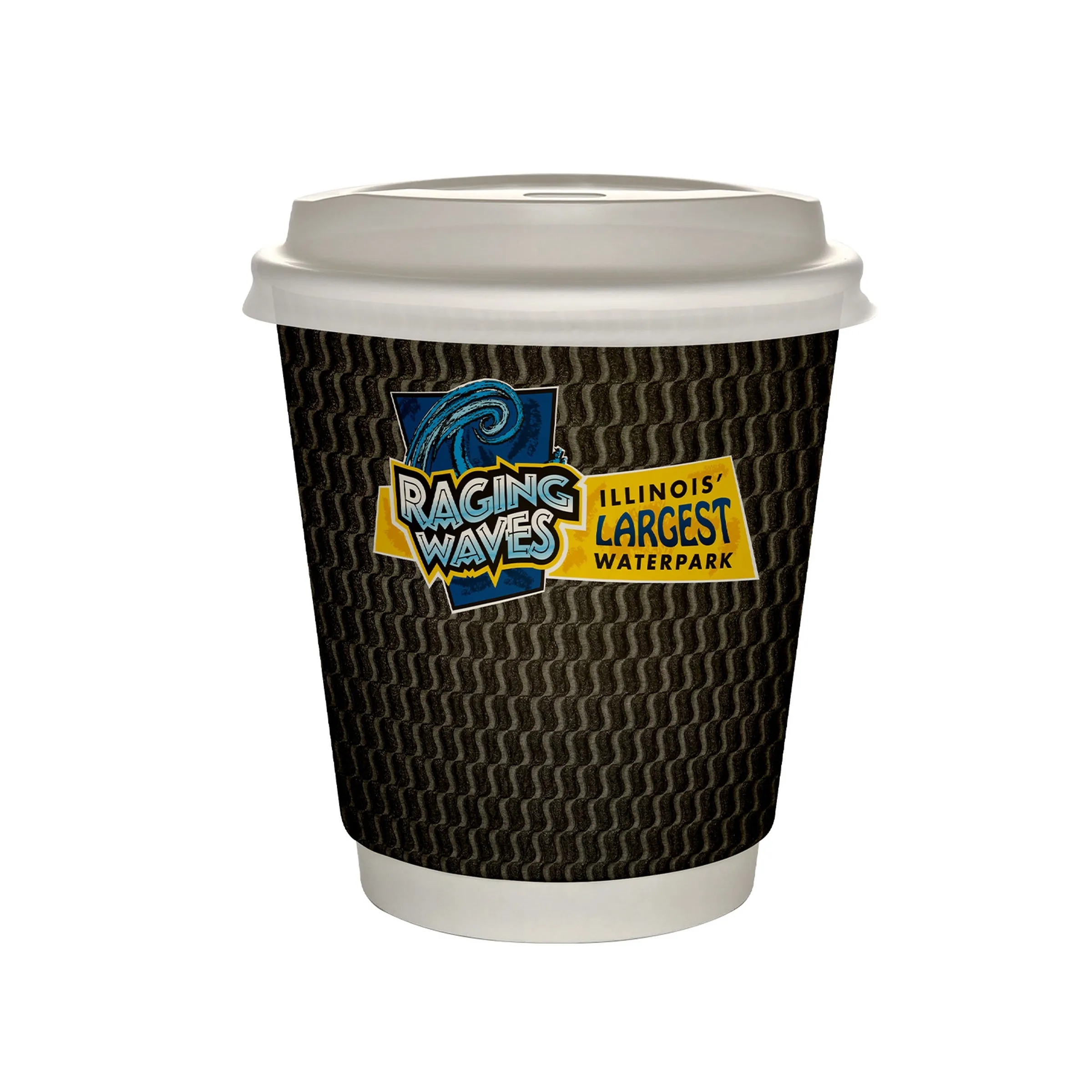 10 oz Full Color Wave Insulated Paper Cup With Lid 14