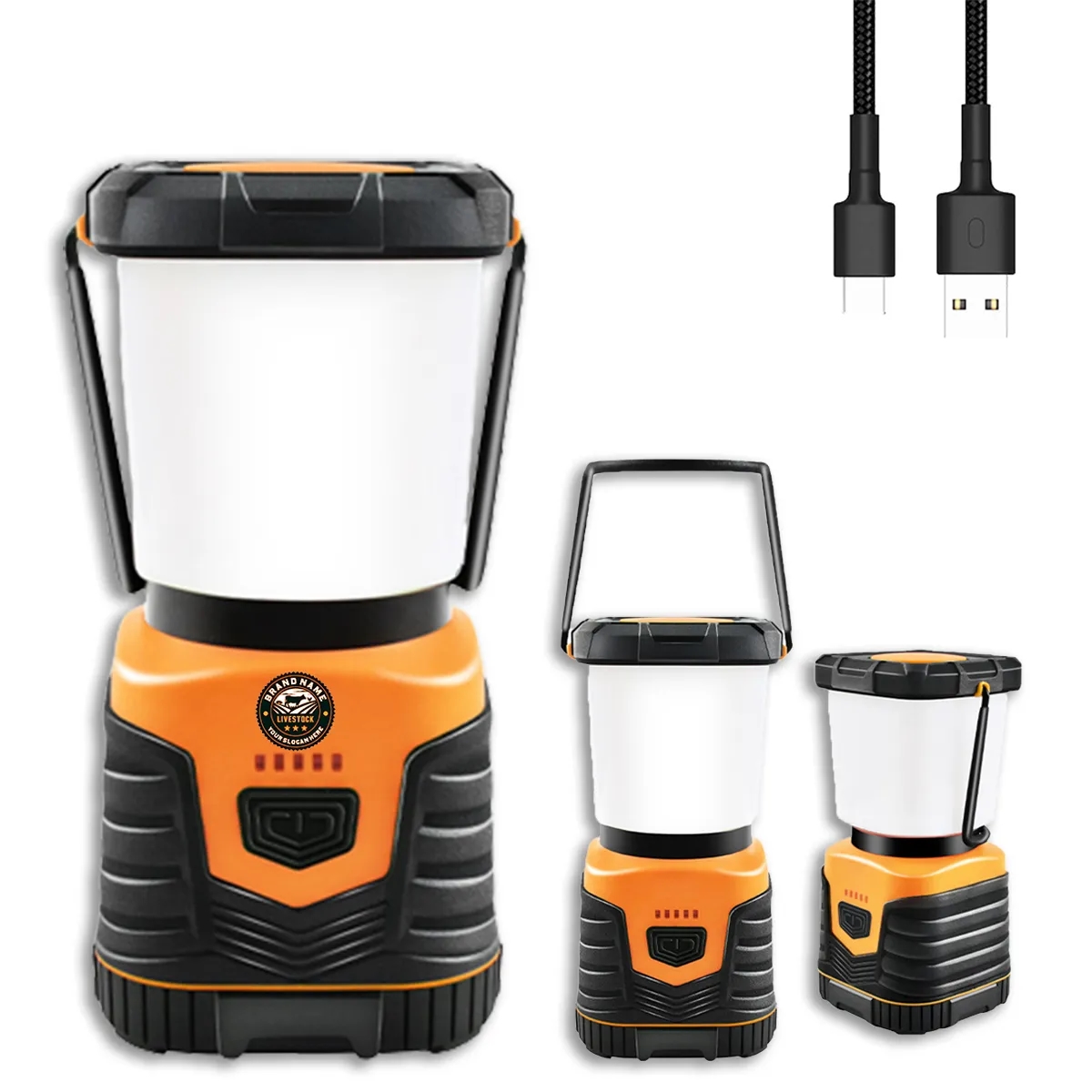 For Hurricane Emergency Hiking Camping Lantern Rechargeable 4