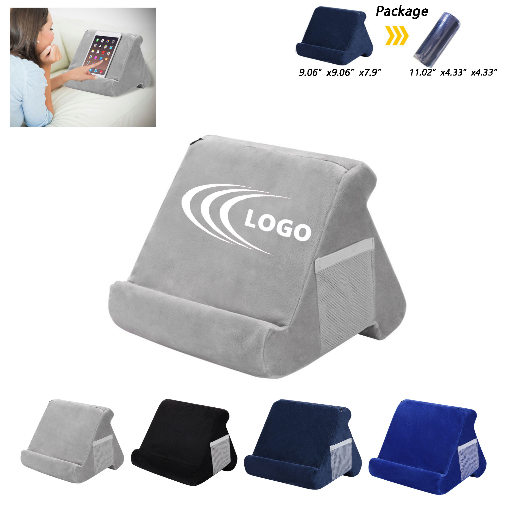 Customizable Multi Mobile And Tablet Reading Stand Pillow 3