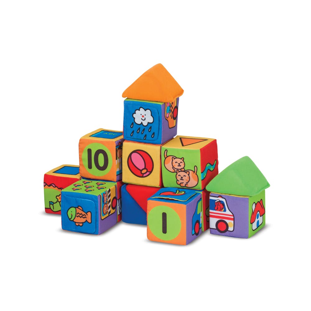 Melissa & Doug Match & Build Blocks - 14 Pieces