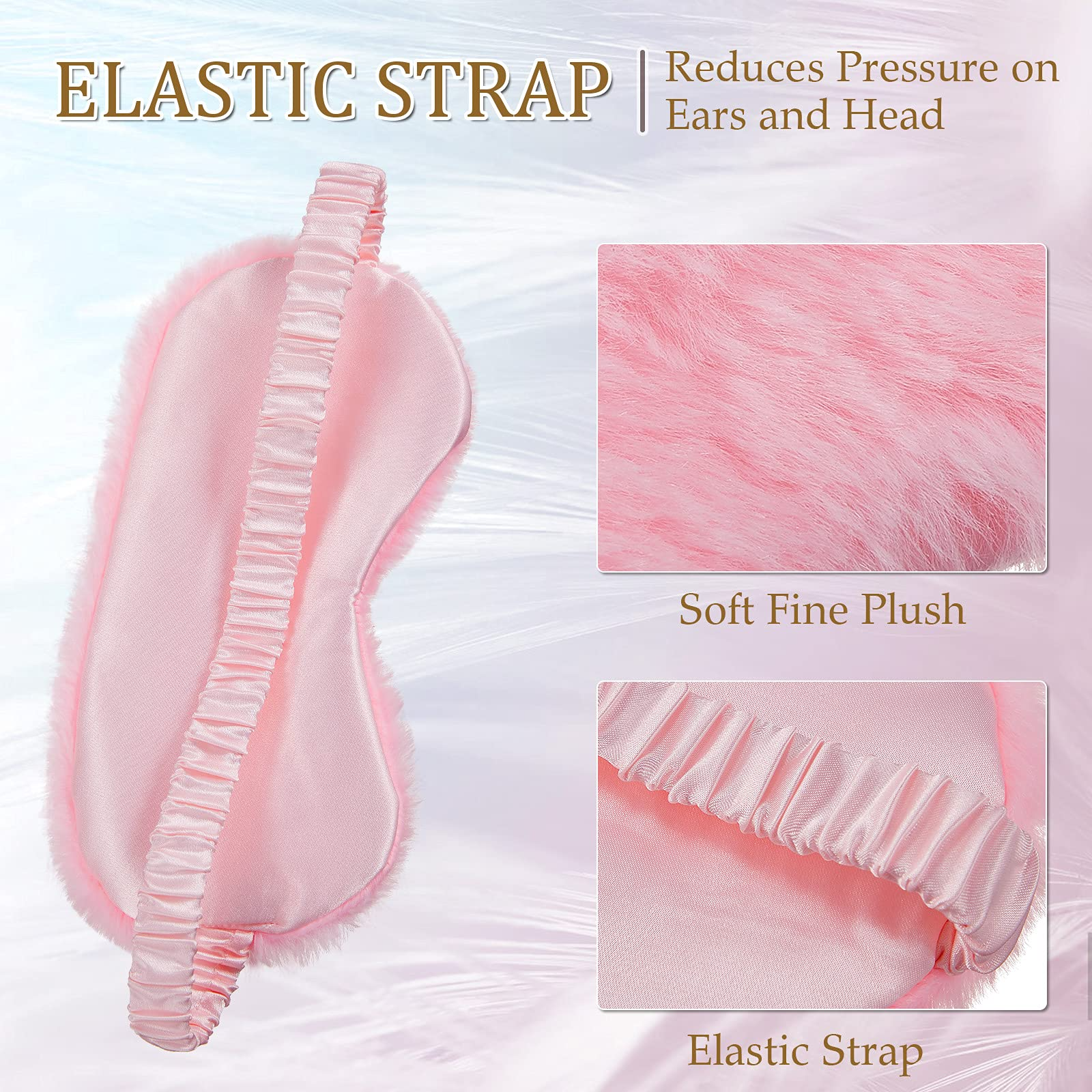 Plush Eye Mask Soft Sleeping Blindfold 4