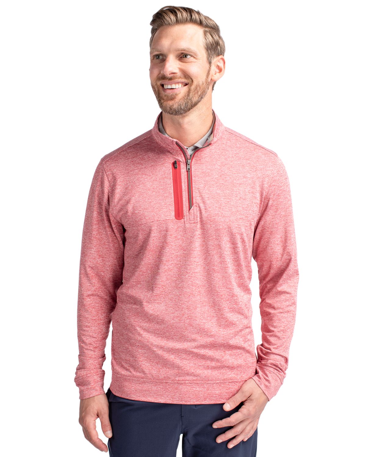 Cutter & Buck Stealth Heathered Mens Quarter Zip 47