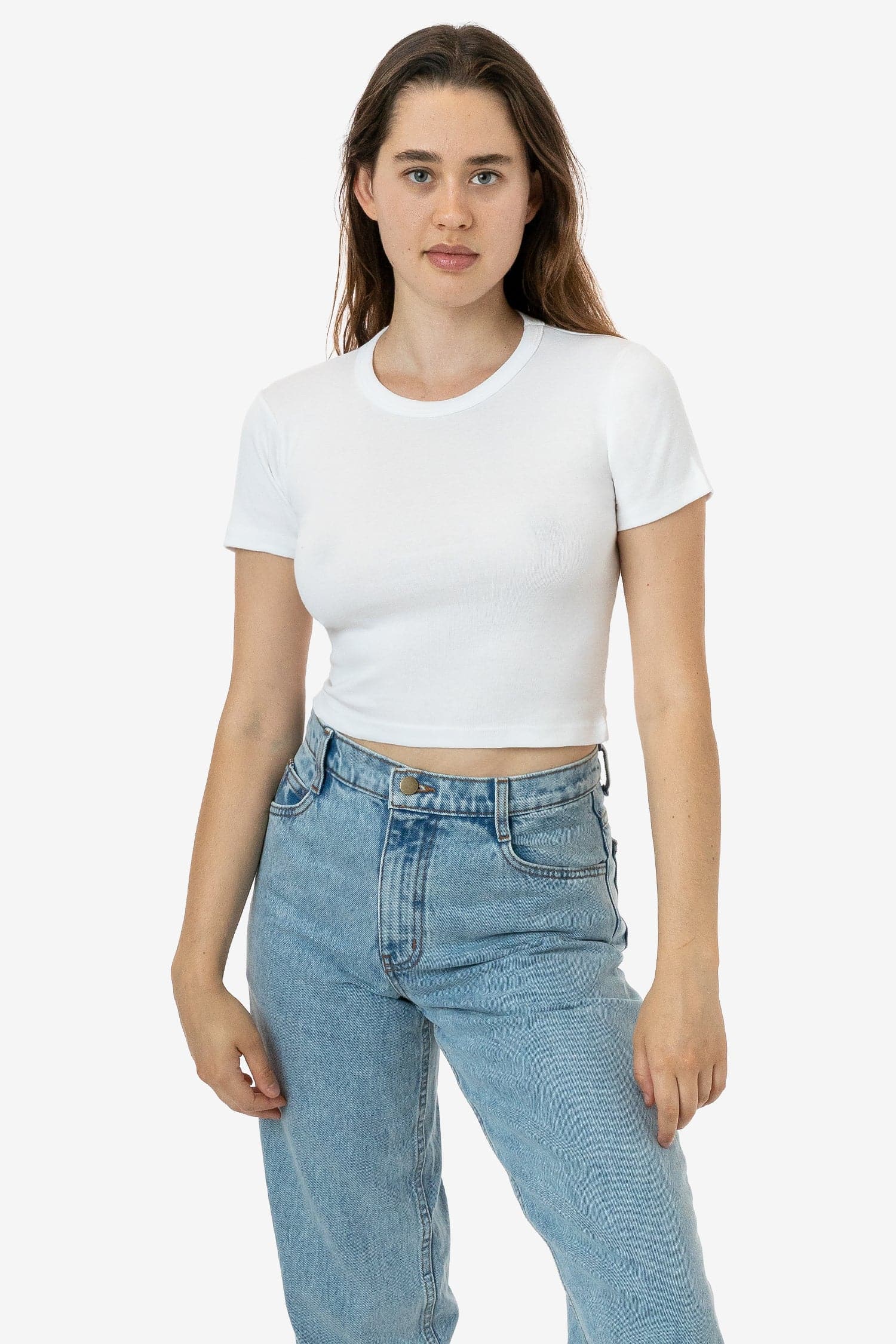 BABY RIB SHORT SLEEVE CROP TEE 6