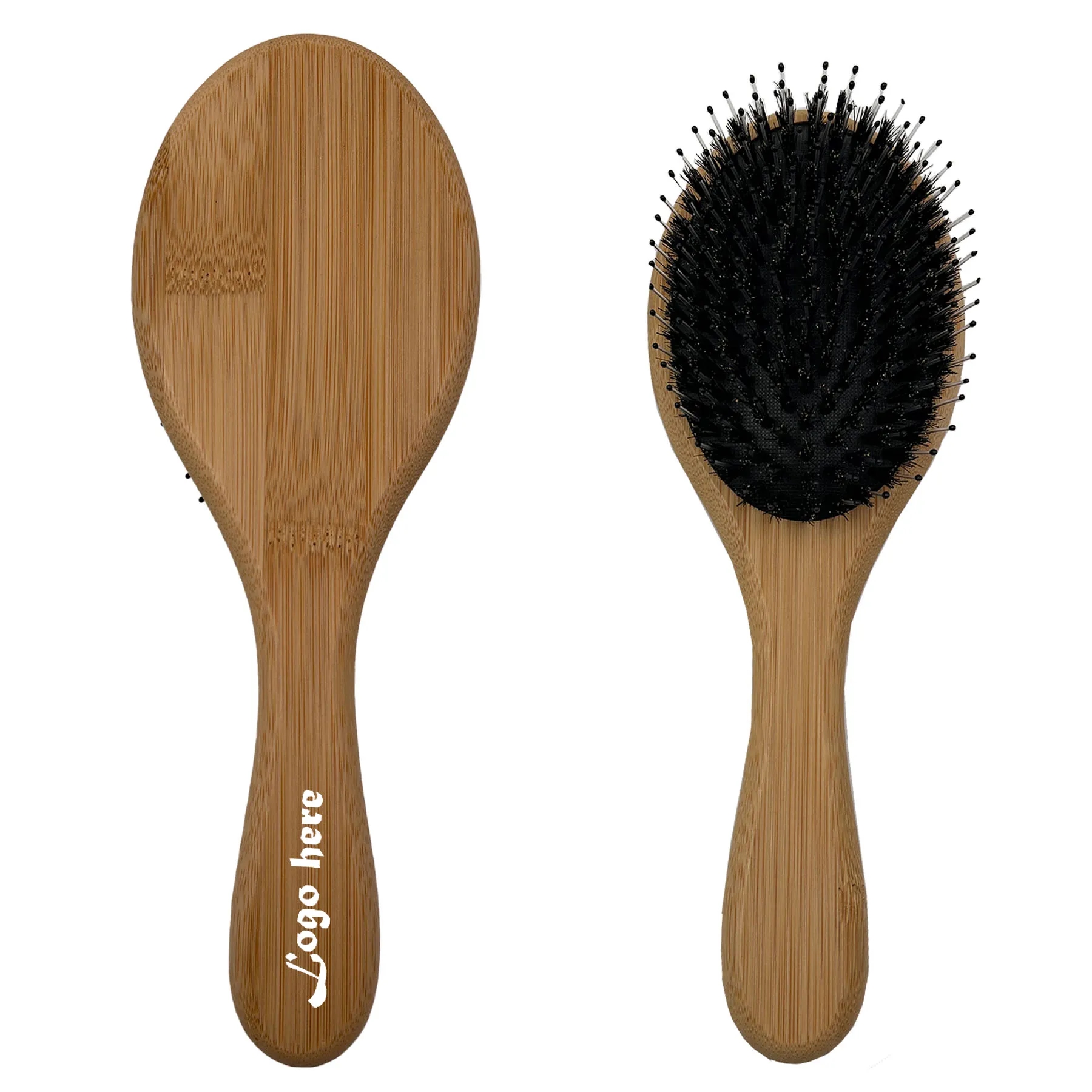 Natural Bamboo Paddle Detangling Hairbrush 1