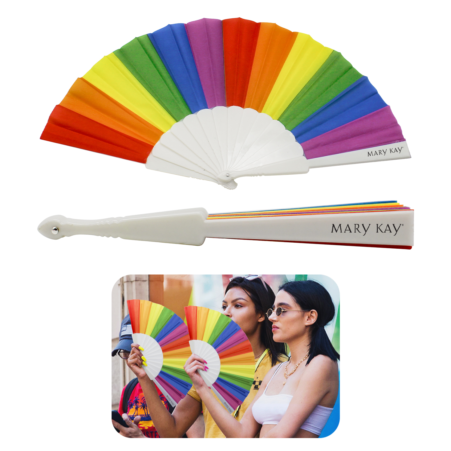 Rainbow Accordion Fan 1