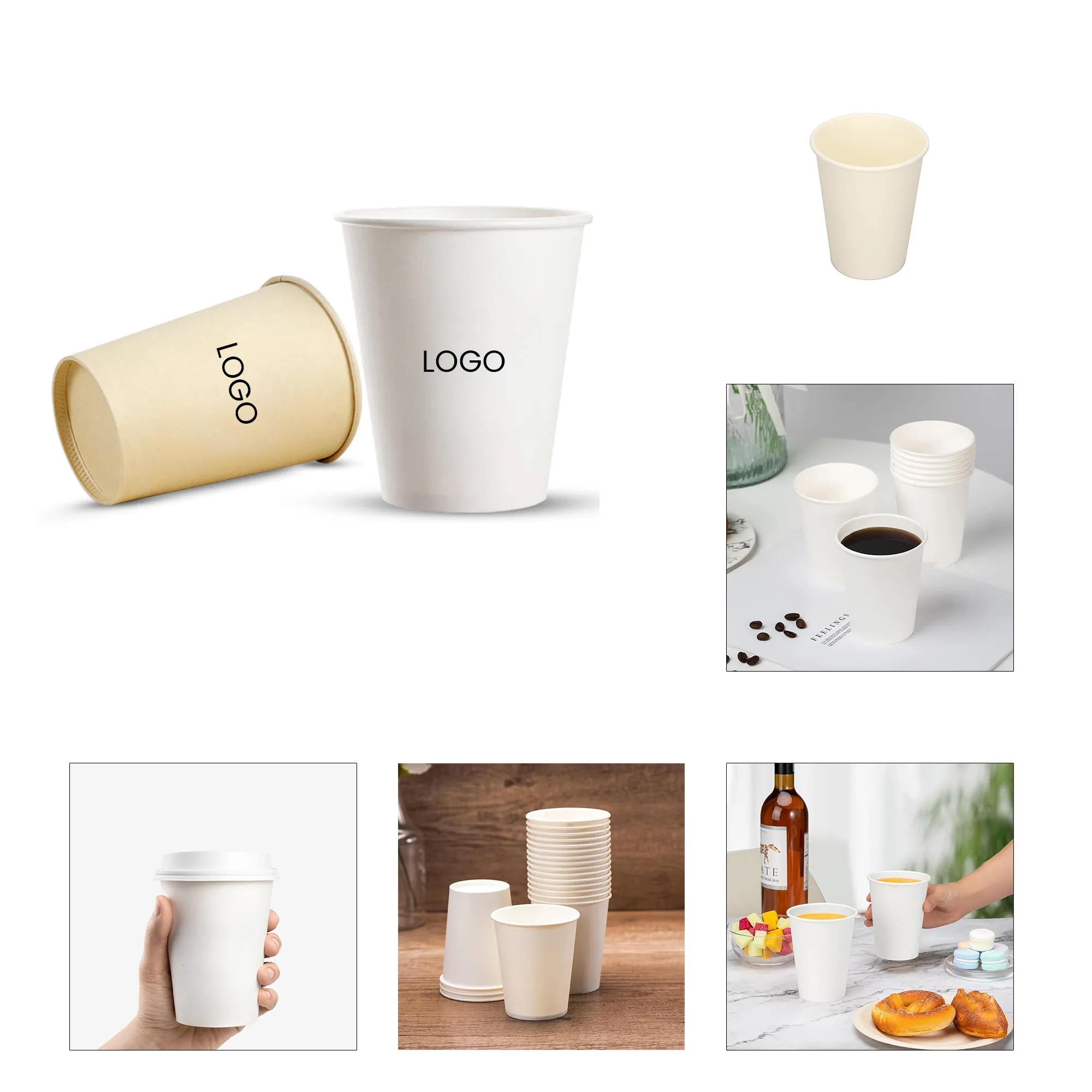 12oz Thick Disposable Coffee Cups 2