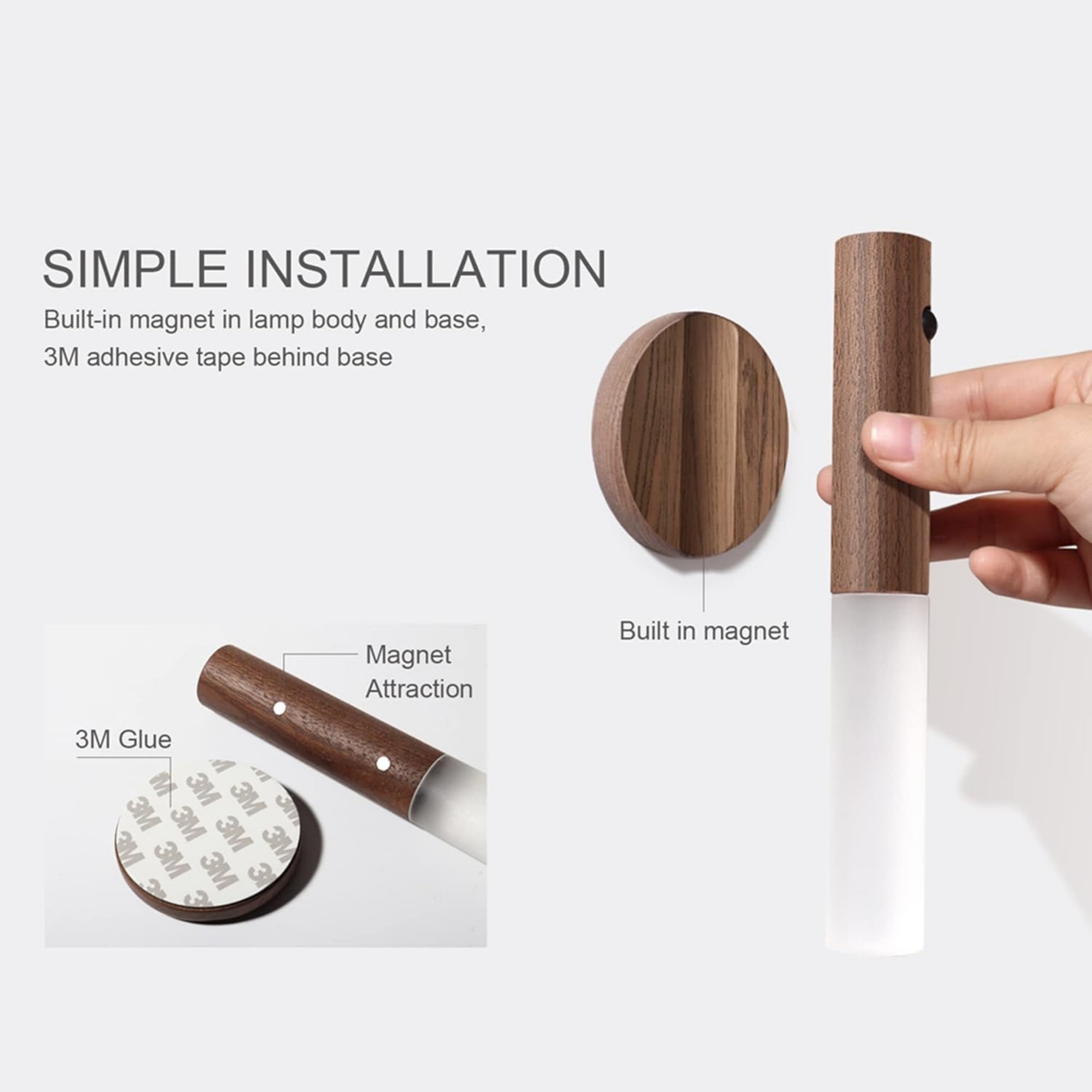Wooden Motion Sensor Night Light 4