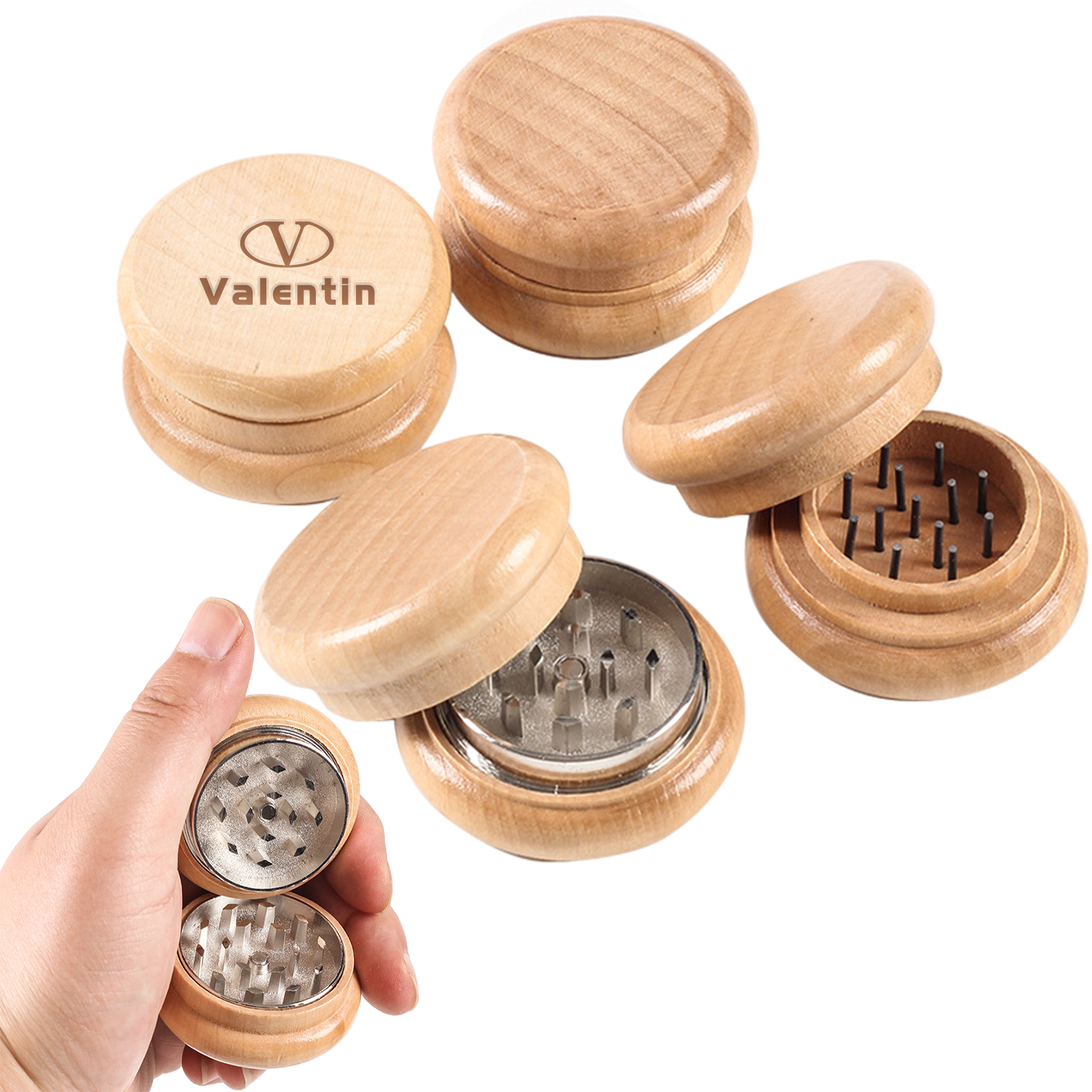 2" Wooden Spice Grinder 2