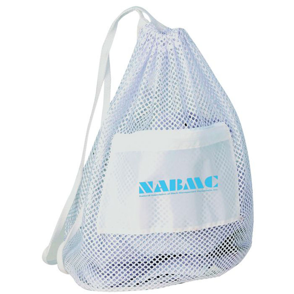 Mesh Drawstring nylon tote . 2