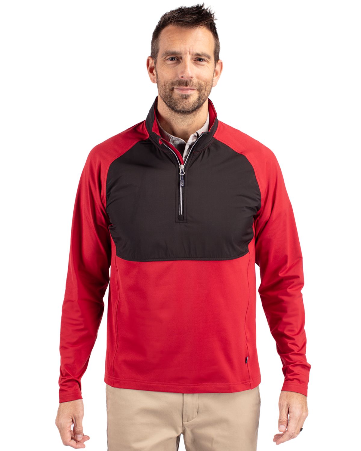 Cutter & Buck Adapt Eco Knit Hybrid Recycled Mens Quarter Zip 63
