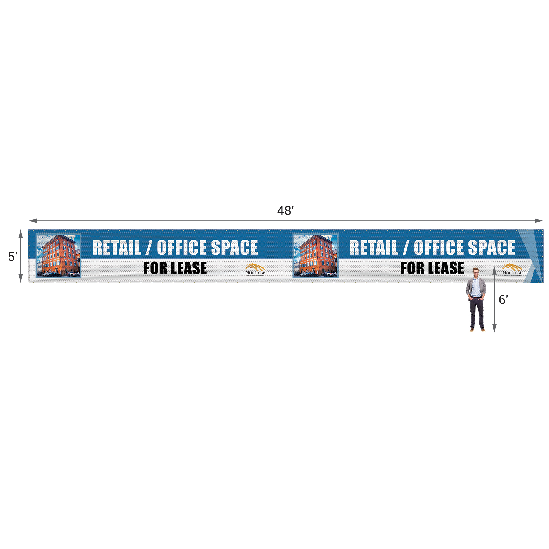 5' x 48' Polyester Mesh Banner 13