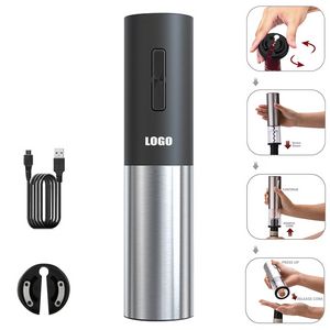 Rechargeable Electric Wine Opener With Foil Cutter And Steel Base 5