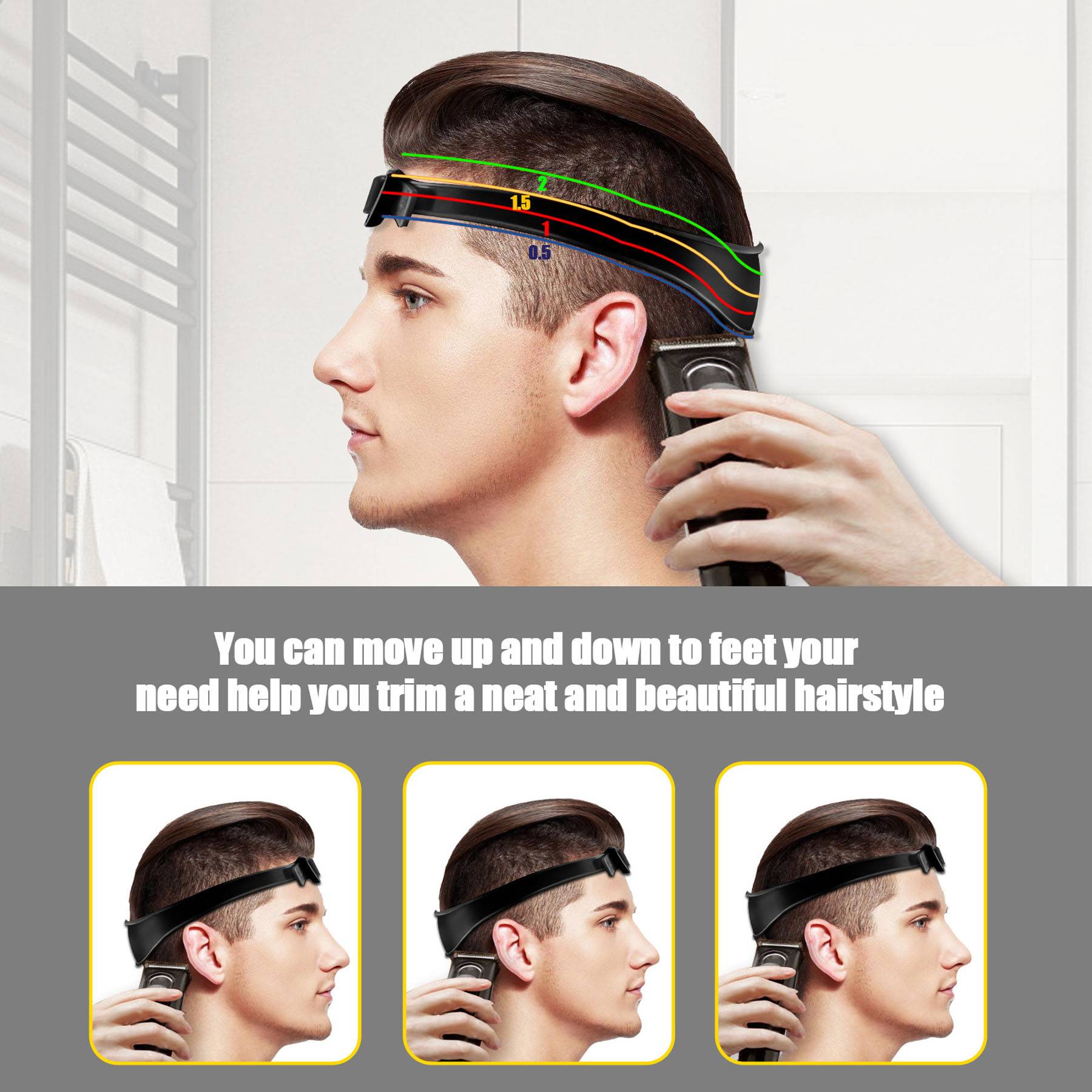 Adjustable DIY Self Hair Trimming Guide 1