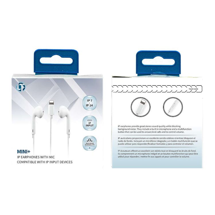 Lightning Earbuds with Mic - White 2