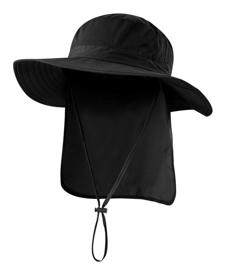 Mesh Sun Hat Wide Brim with Neck Flap 4