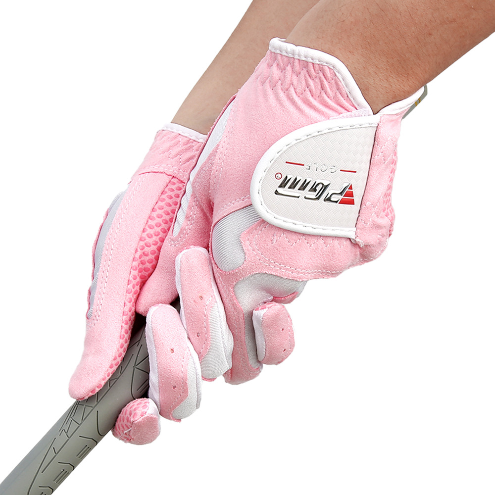 Soft Microfiber Cloth Women Golf Gloves for Both Hands 1