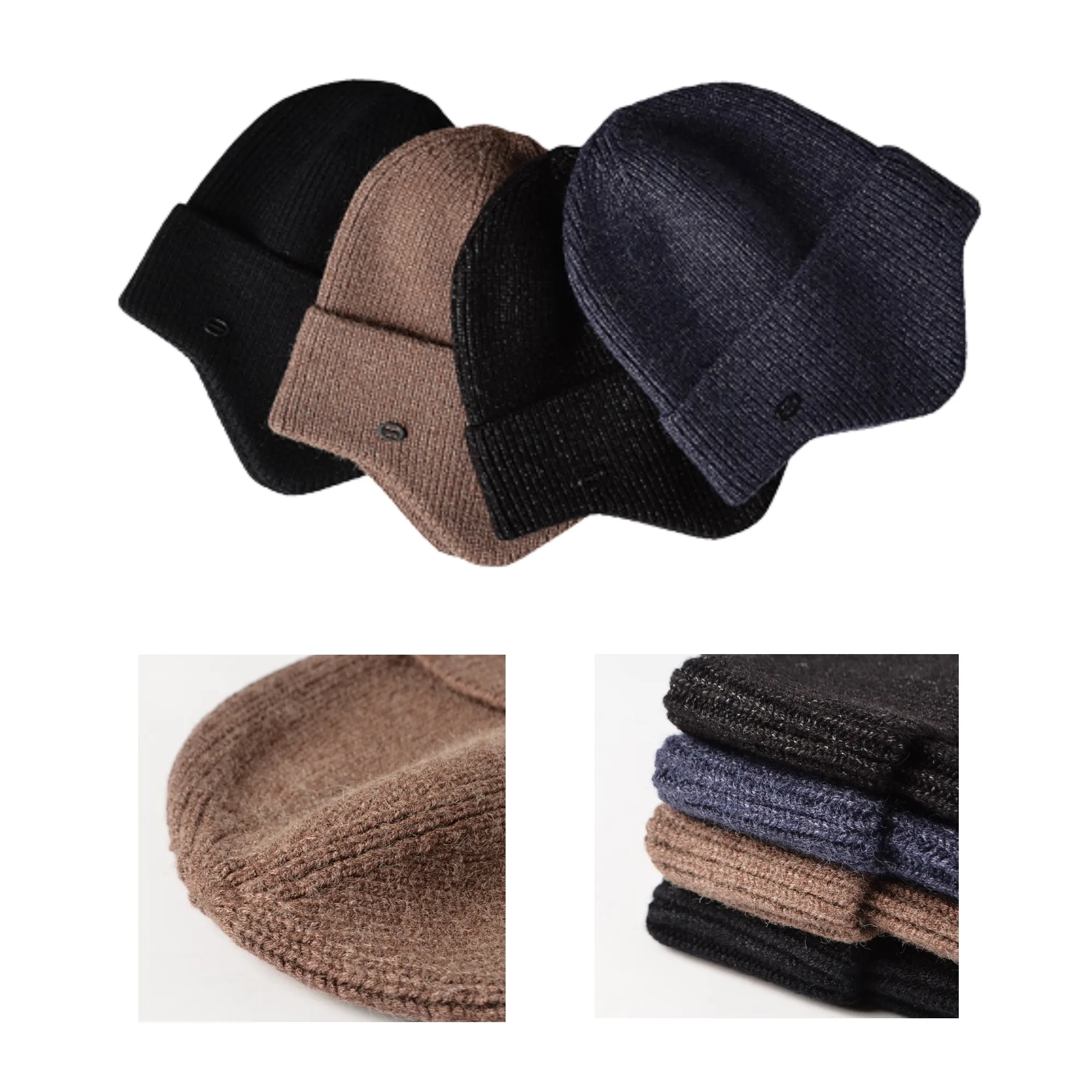 Knit Hat With Earflaps Winter Outdoor Cycling Skiing 3