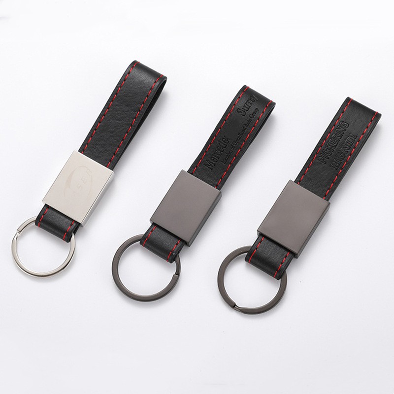 Metal leather keychain 1