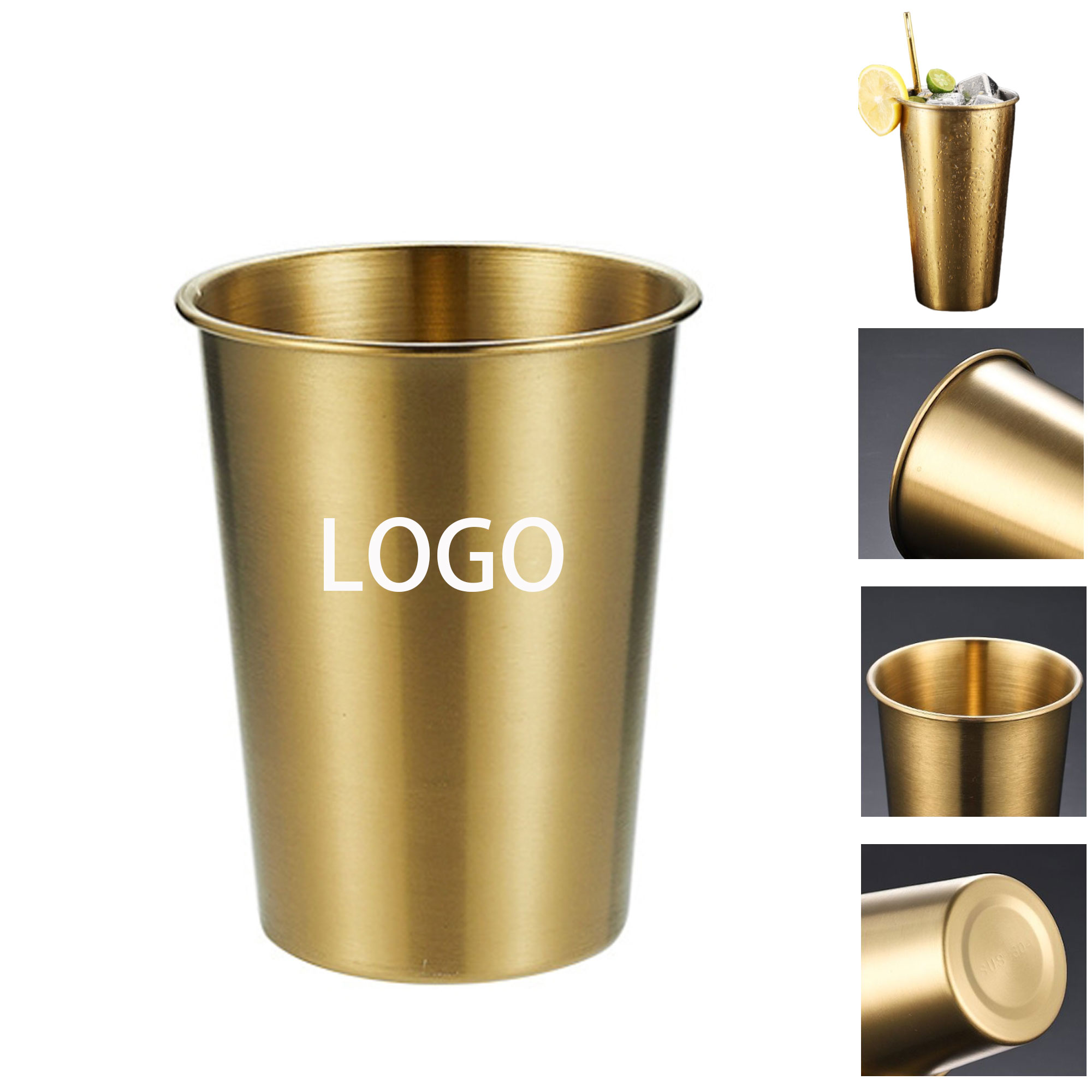 17 Oz Stainless Steel Gold Cup 2