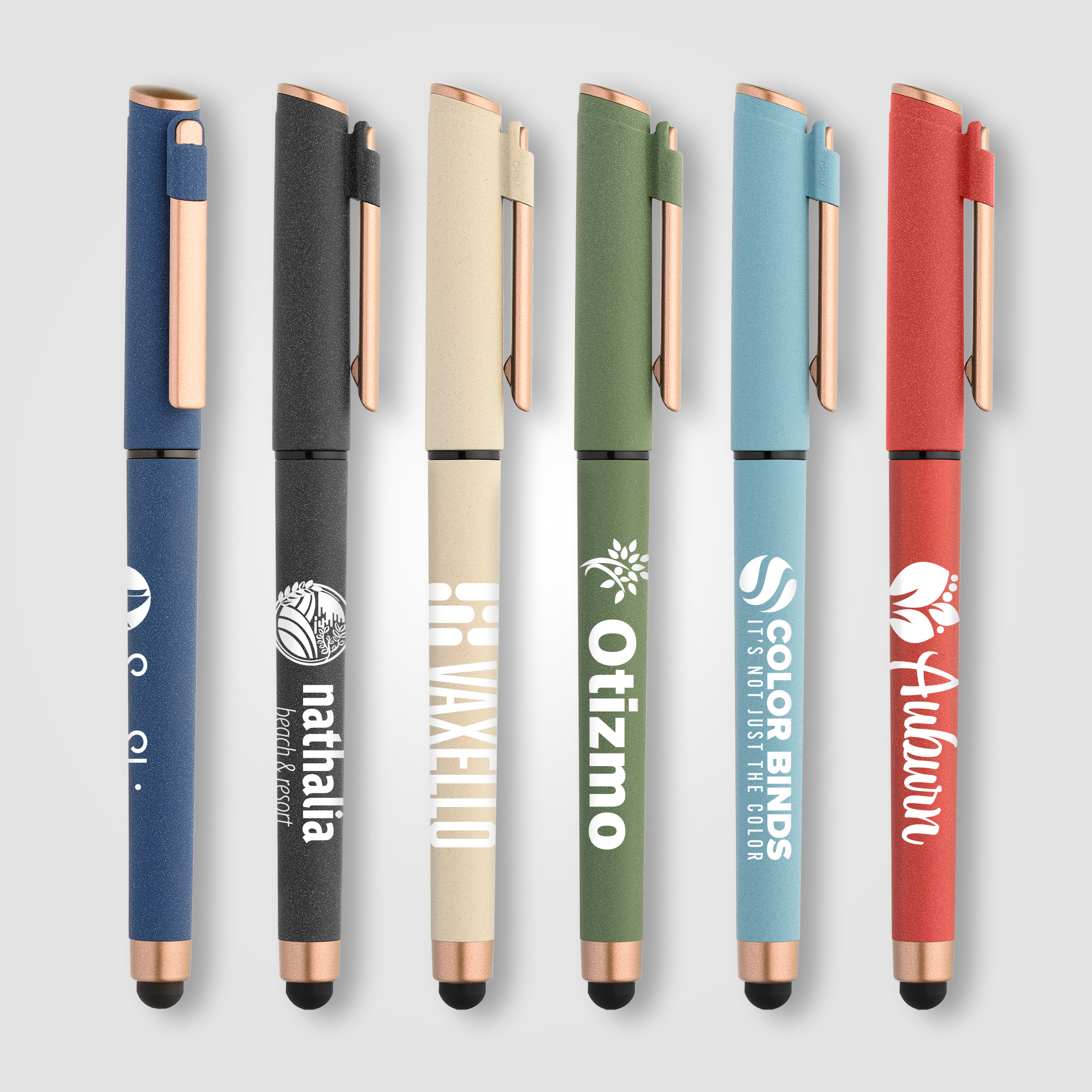 York Recycled Plastic Bronze Trim Stylus Gel Pen 14