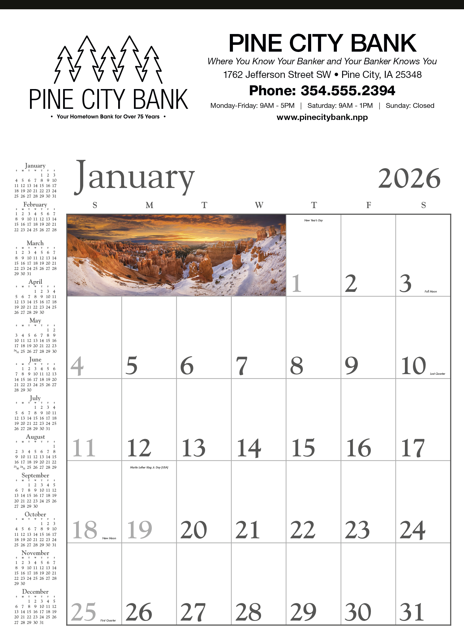 Triumph® Calendars Decorator Memo (White) Calendar 4