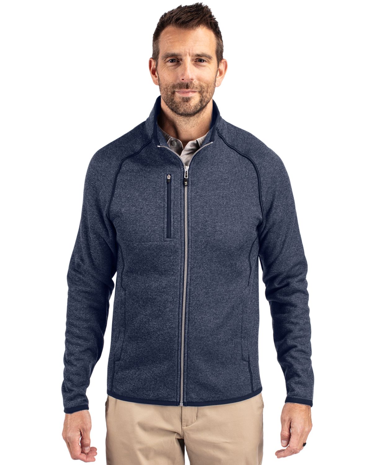 Cutter & Buck Mainsail Sweater-Knit Mens Full Zip Jacket 56