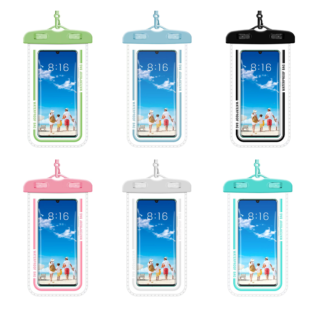 7.3" PVS+ABS Waterproof Mobile Phone Case Pouch With Lanyard 6