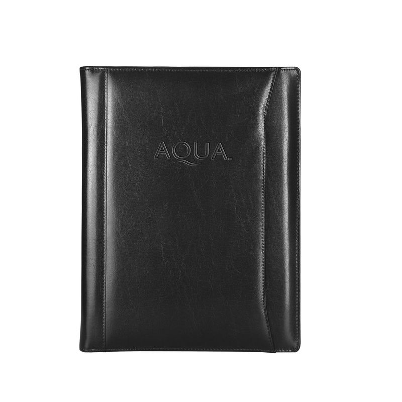 Black Atlantis Leather Non Zippered Padfolio 6