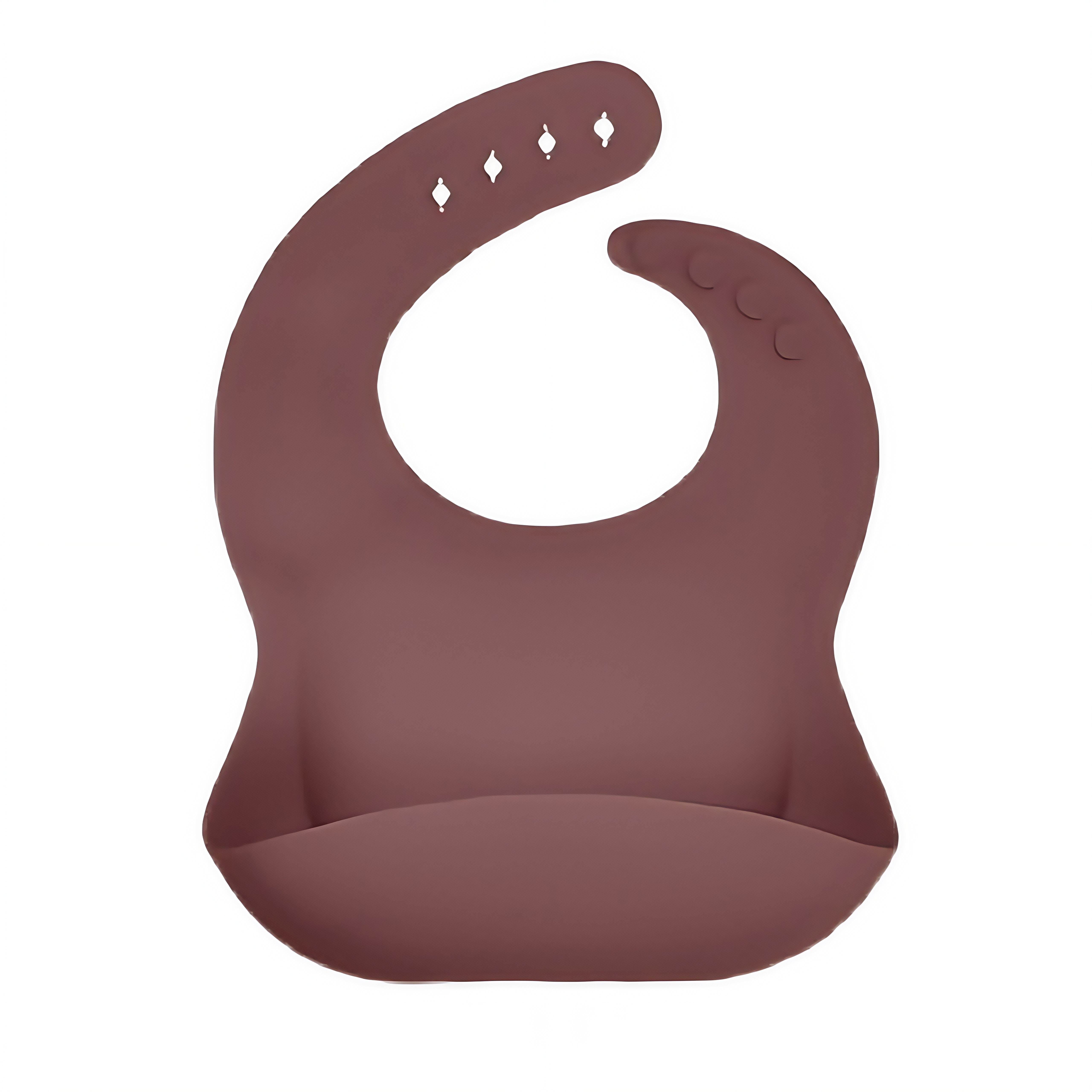 3D Curved Silicone Baby Bib with 4 Adjustable Straps 2