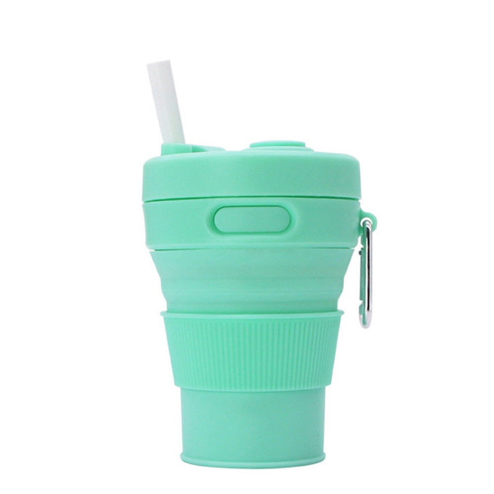 15 Oz. Portable Silicone Foldable Sippy Cup W/Drinking Straw 3