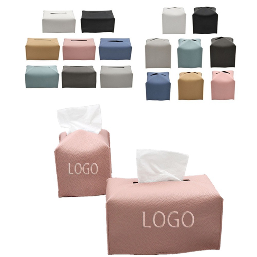 Rectangle Square Leather Cube Tissue Box 3
