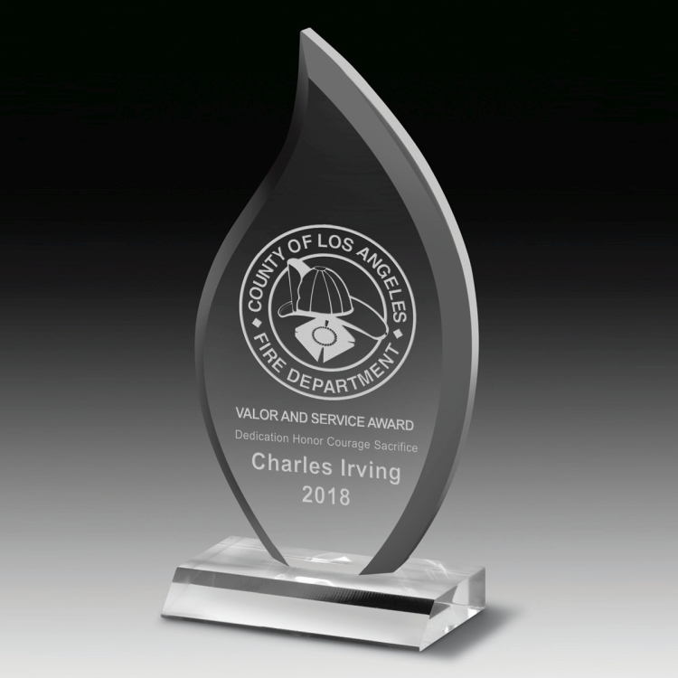Multi-Faceted Acrylic Award (5" x 9 1/2" x 3/4") - 4 Color Process 5