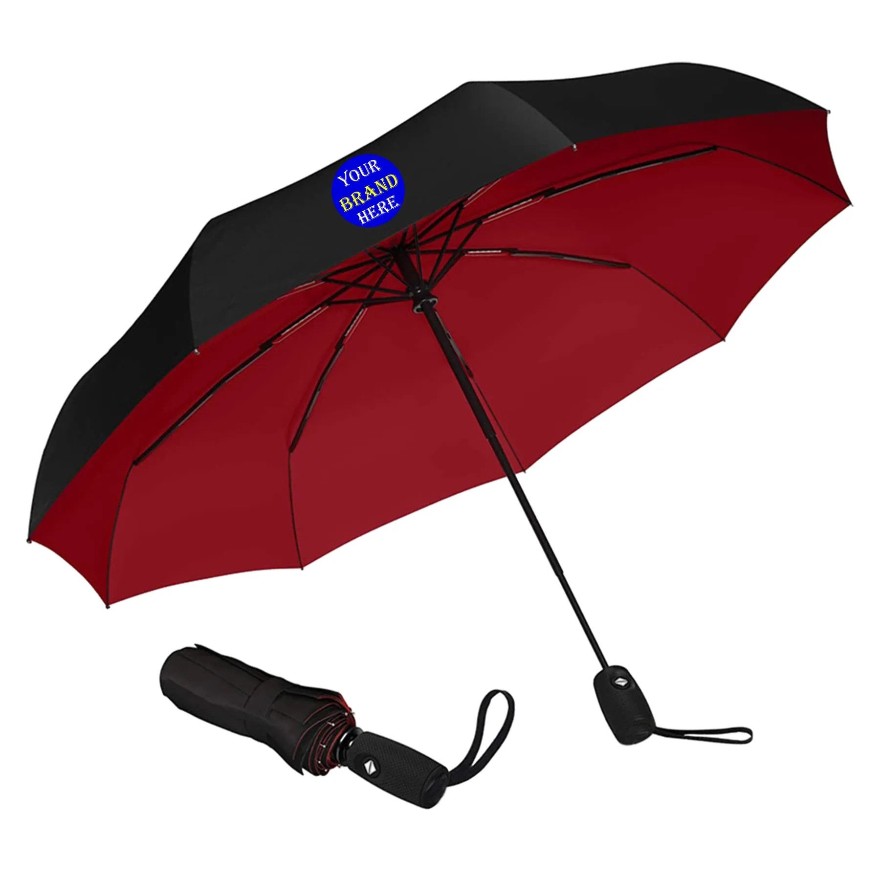 46 Inch Arc Foldable Umbrella With Double Canopy 2