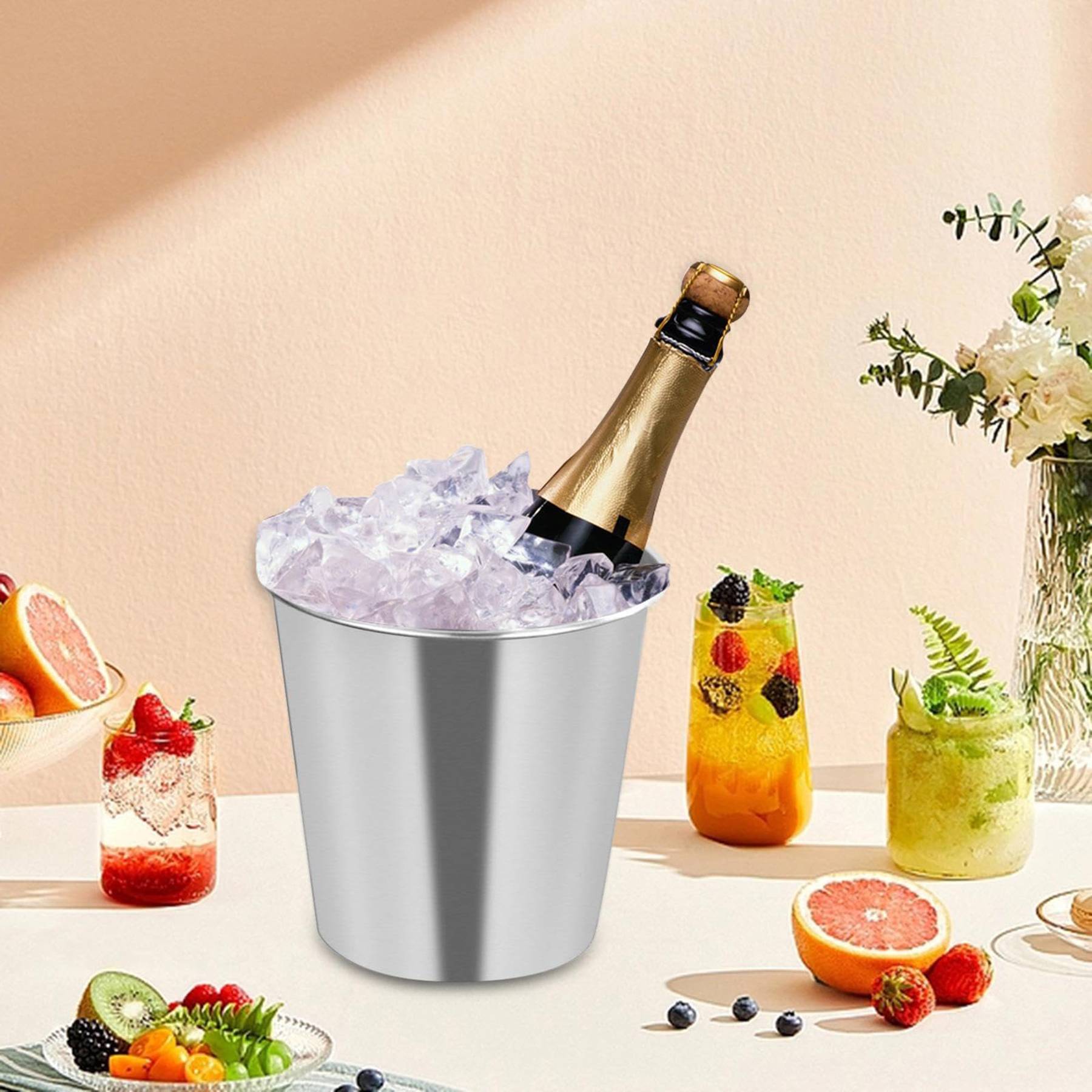 37 Oz Stainless Steel Ice Bucket Drinks Bottle 5