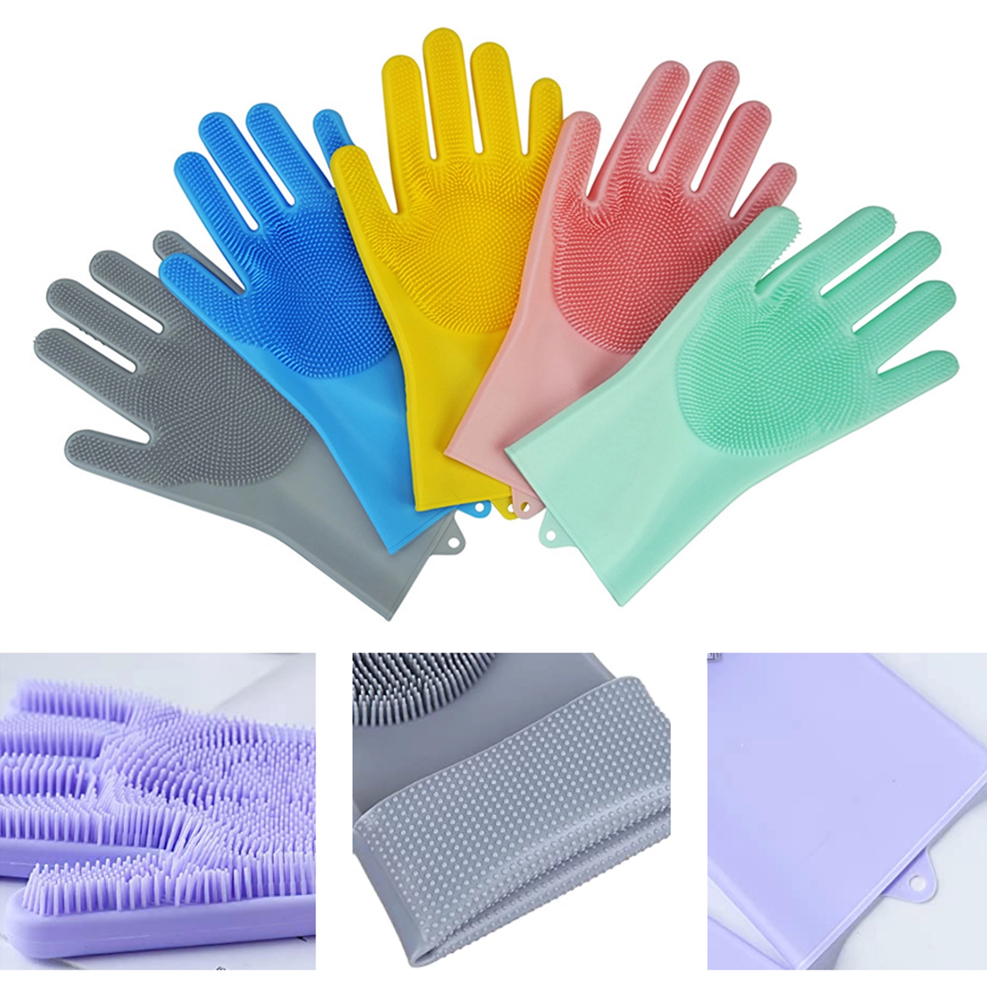 Siliconne Kitchen Washing Glove 2